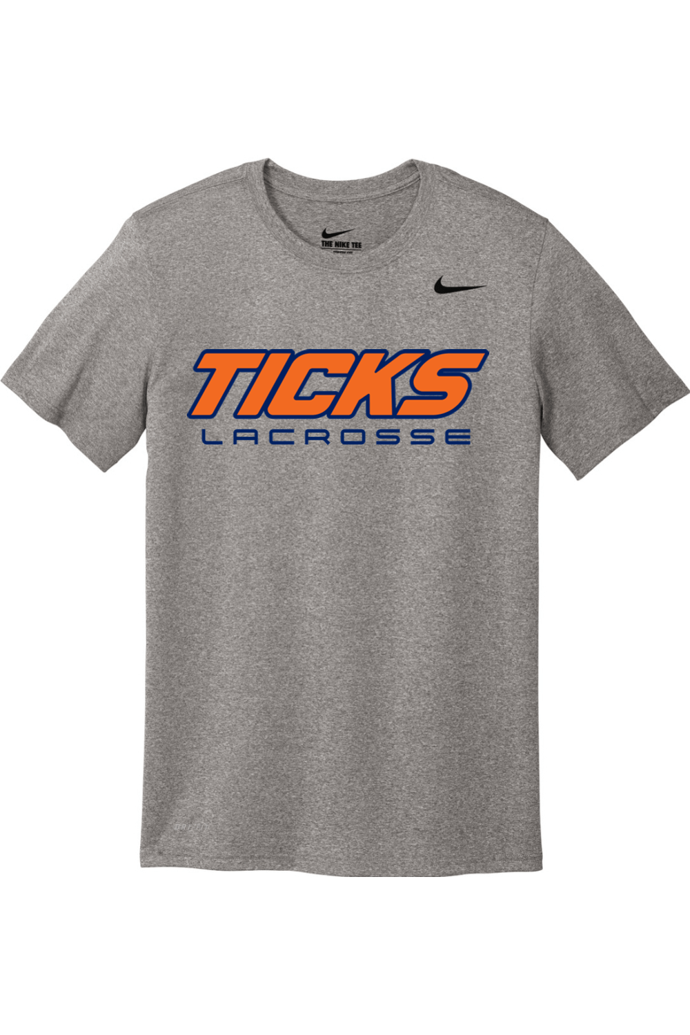 CT River Ticks Nike Team rLegend Tee - Carbon Heather Signature Lacrosse