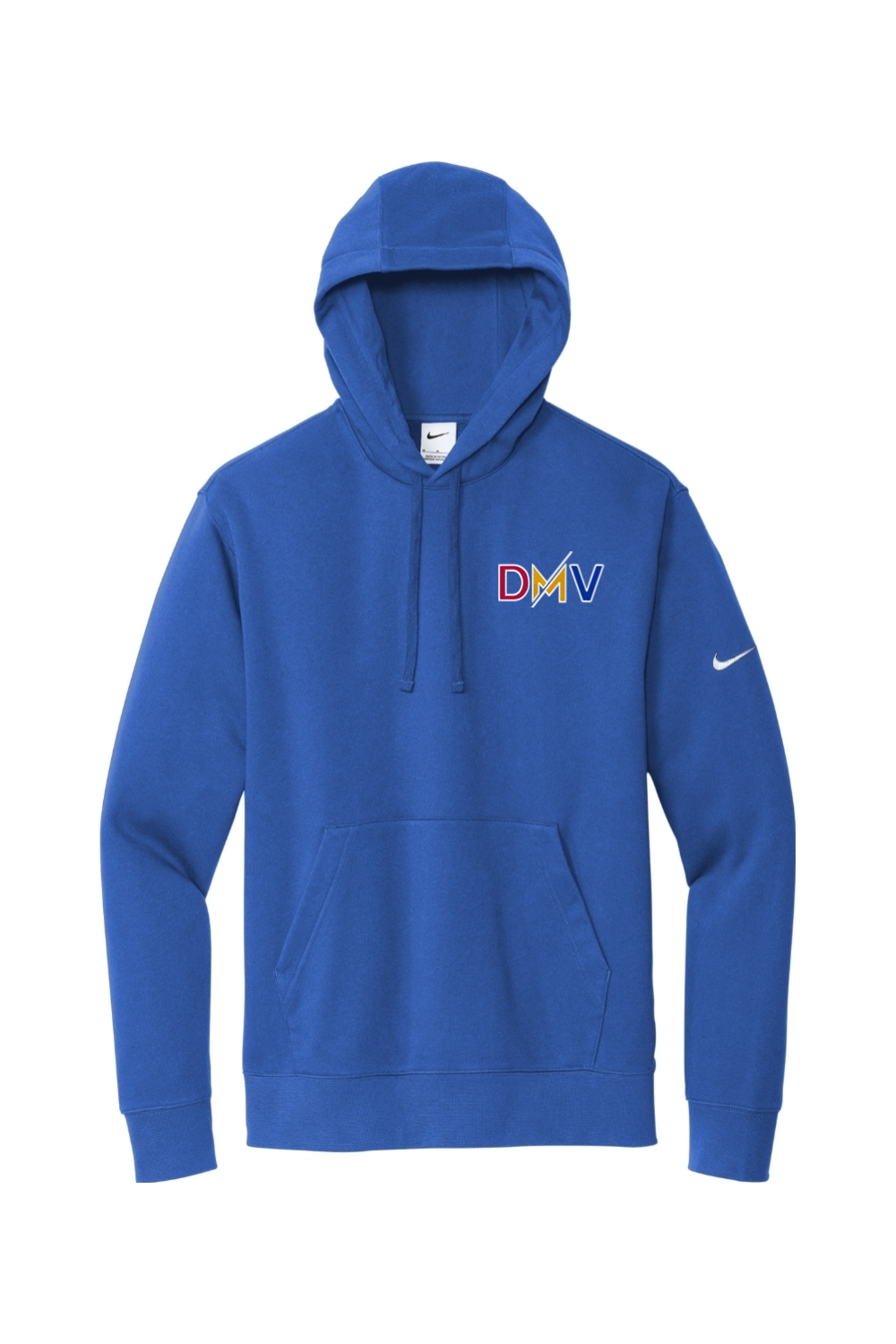 DMV Volleyball Embroidered Nike Club Fleece Sleeve Swoosh Pullover Hoodie