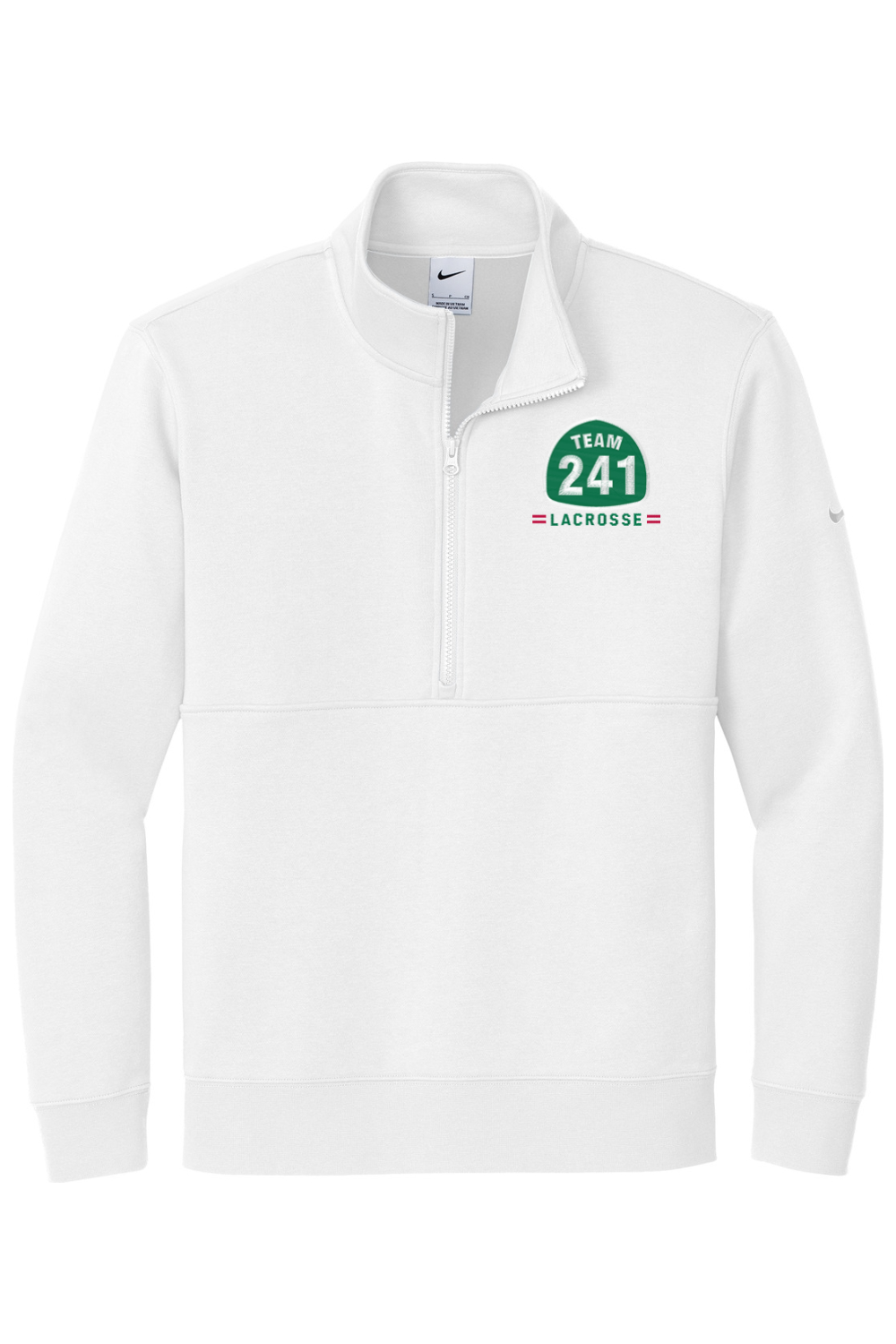 California Lacrosse Embroidered Nike Club Fleece Sleeve Swoosh 1/2-Zip