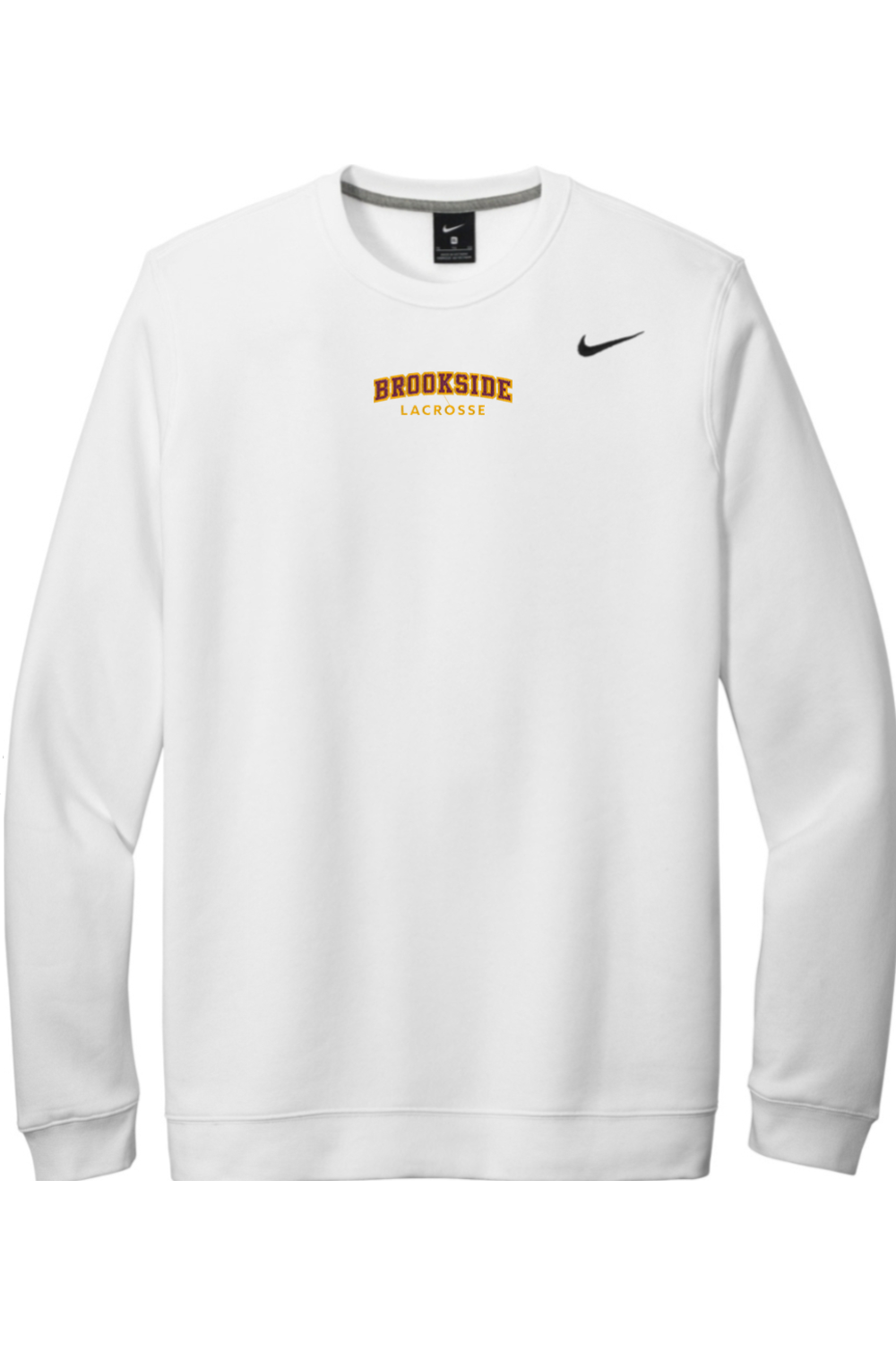 Brookside Lacrosse Embroidered Nike Club Fleece Crew