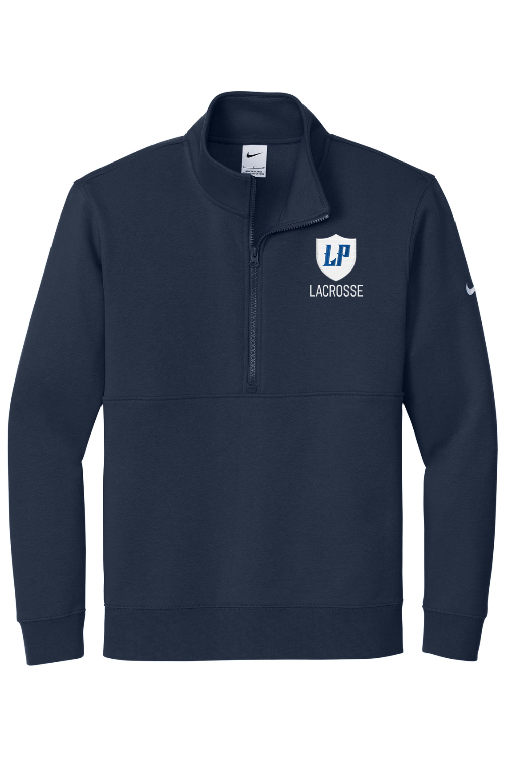 Lake Park Lacrosse Embroidered Nike Club Fleece Sleeve Swoosh 1/2-Zip