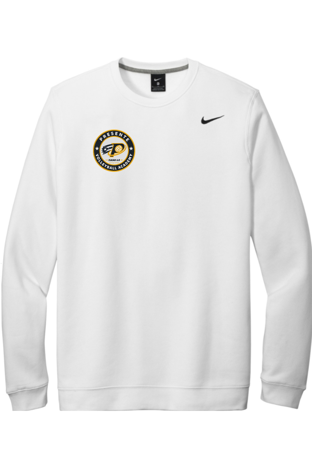 Presente Volleyball Embroidered Nike Club Fleece Crew