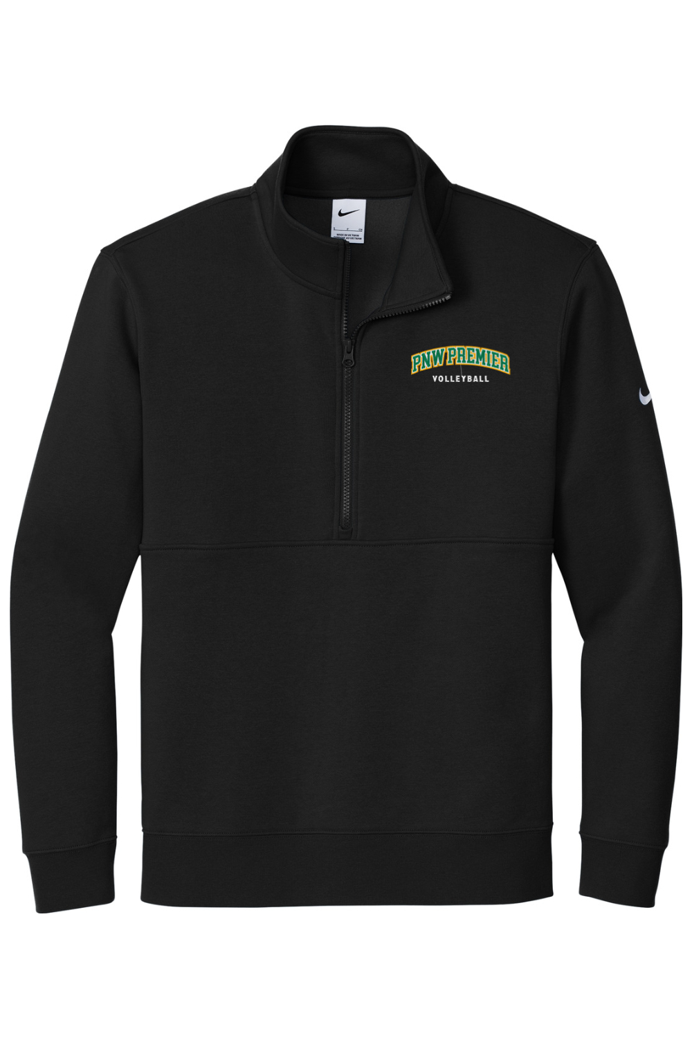 PNW Premier Volleyball Embroidered Nike Club Fleece Sleeve Swoosh 1/2-Zip