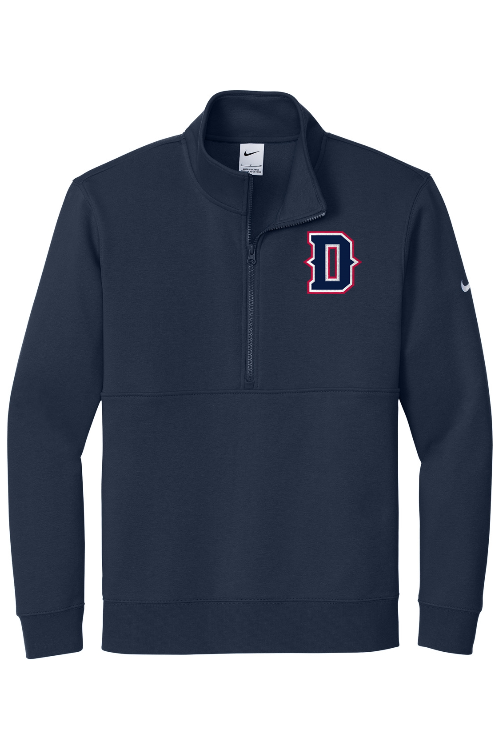 Dallas Bats Baseball Embroidered Nike Club Fleece Sleeve Swoosh 1/2-Zip