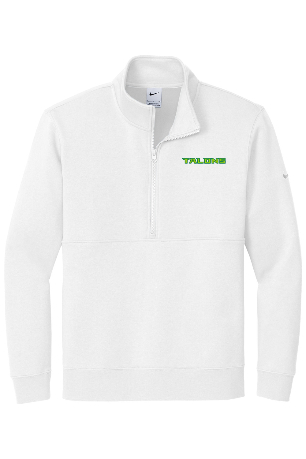 Talons Baseball Embroidered Nike Club Fleece Sleeve Swoosh 1/2-Zip