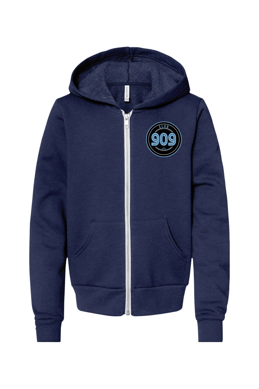 Club 909 Youth BELLA + CANVAS Sponge Fleece Full-Zip Hoodie (BC3739Y)