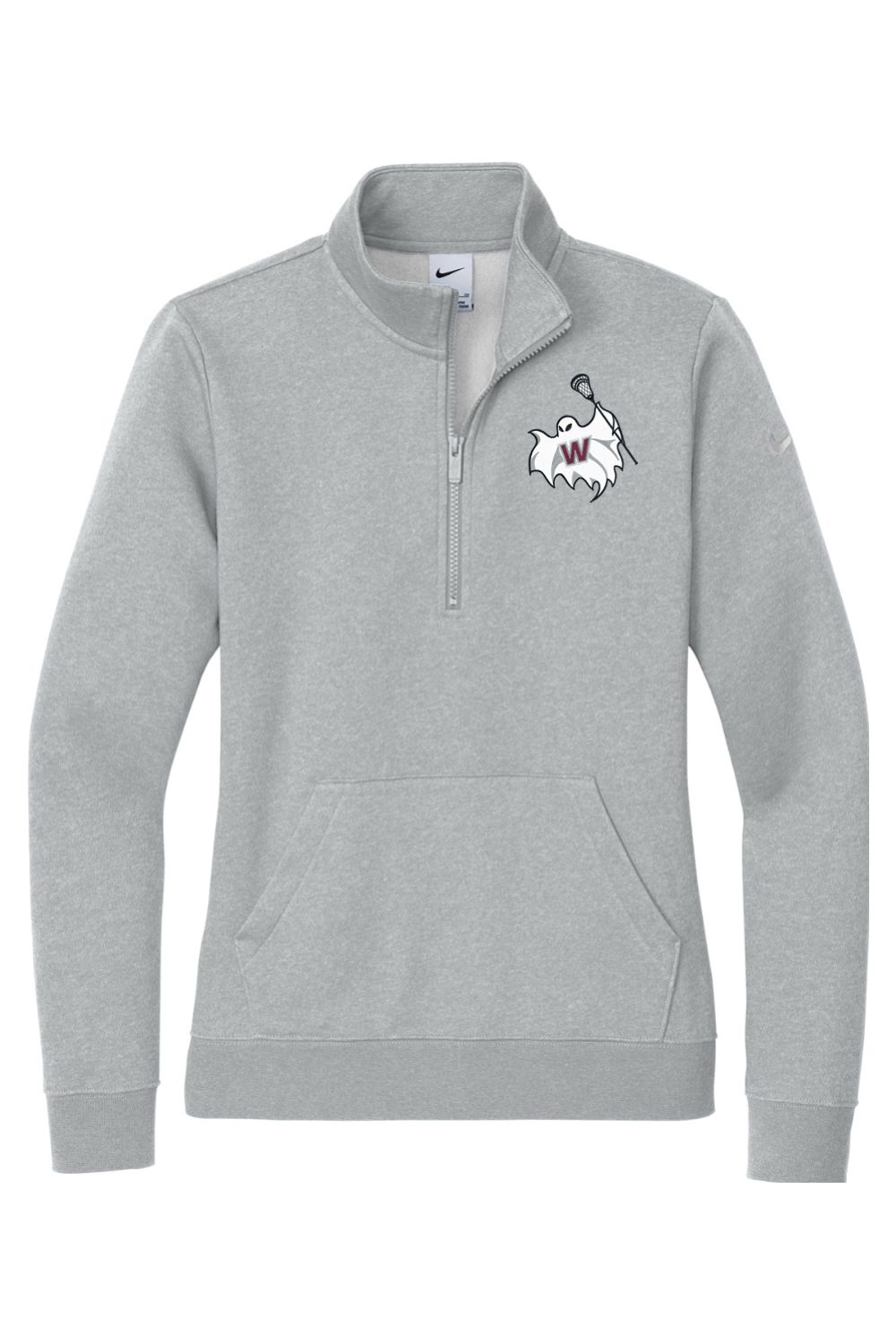 Westford Lacrosse Embroidered Nike Ladies Club Fleece Sleeve Swoosh 1/2-Zip