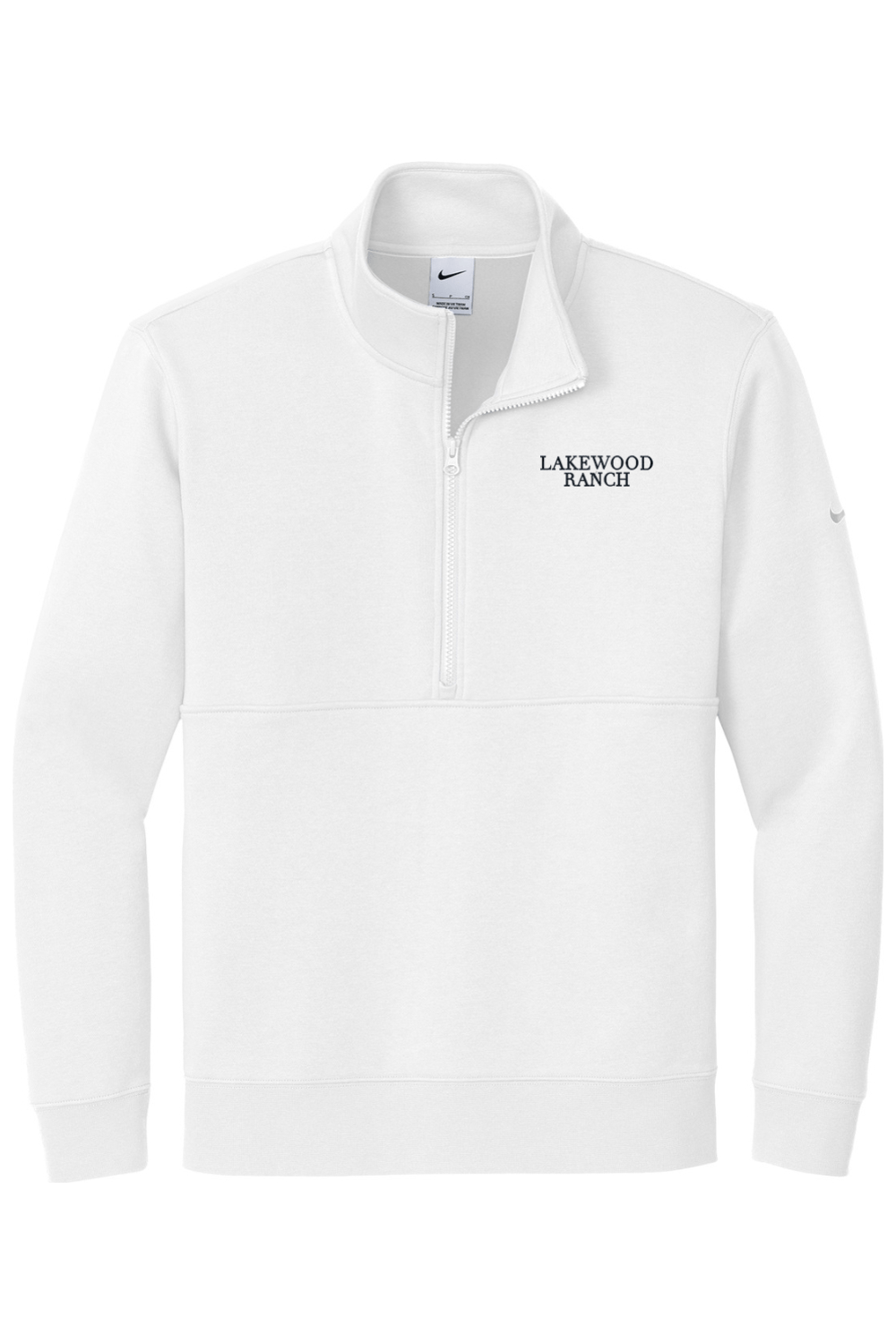 Lakewood Ranch Embroidered Nike Club Fleece Sleeve Swoosh 1/2-Zip Signature Lacrosse