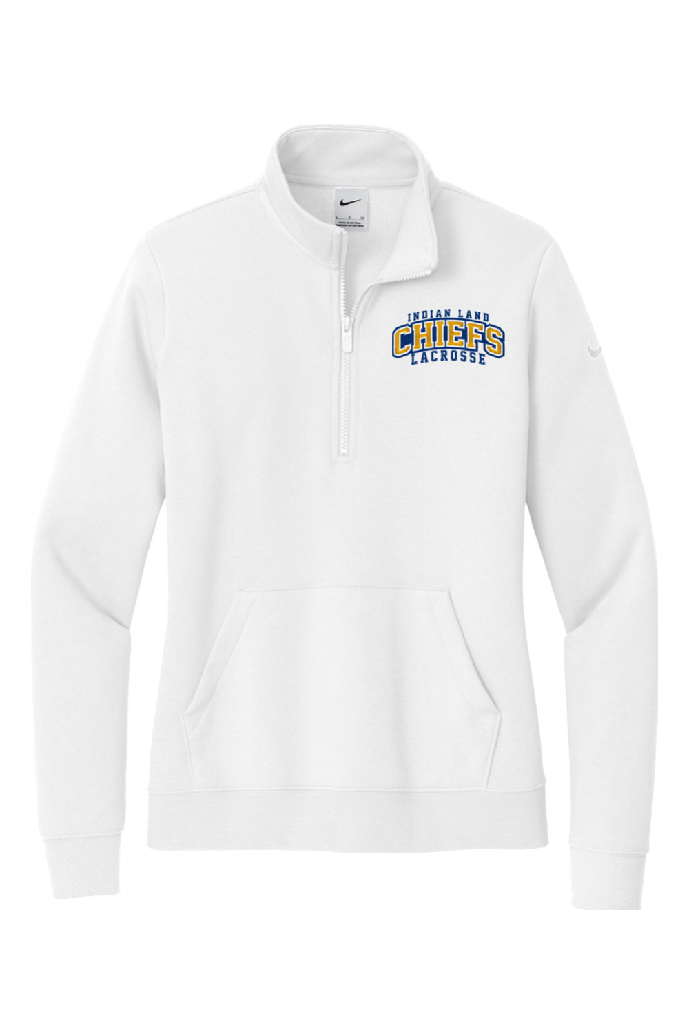Indian Land Chiefs Embroidered Nike Ladies Club Fleece Sleeve Swoosh 1/2-Zip