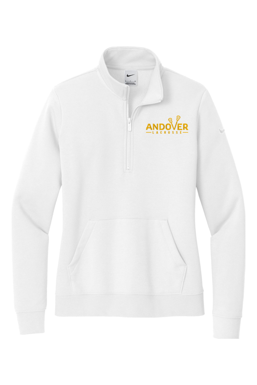 Andover Area Lacrosse Embroidered Nike Ladies Club Fleece Sleeve Swoosh 1/2-Zip