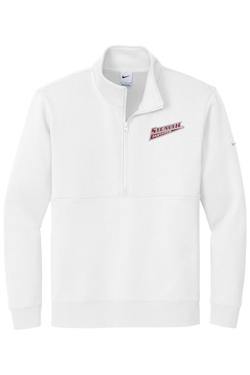 Stealth Fastpitch Embroidered Nike Club Fleece Sleeve Swoosh 1/2-Zip