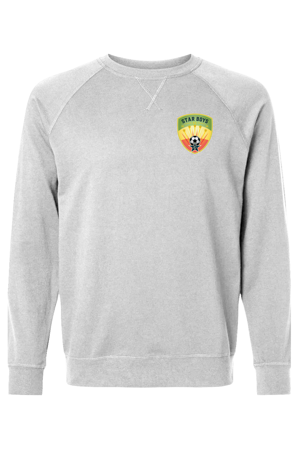 Star Boys Soccer Adult Heavyweight Raglan Long Sleeve