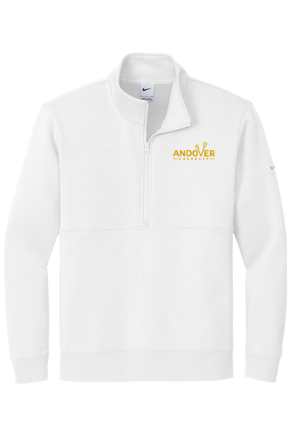 Andover Area Lacrosse Embroidered Nike Club Fleece Sleeve Swoosh 1/2-Zip