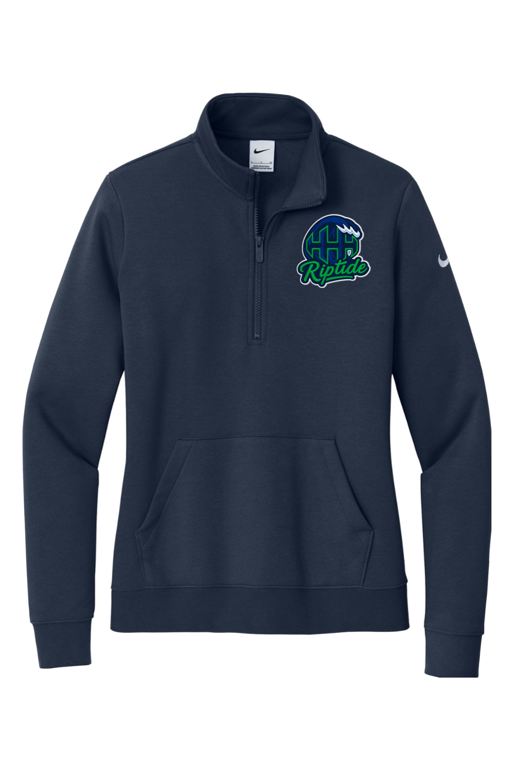 HHH Riptide Embroidered Nike Ladies Club Fleece Sleeve Swoosh 1/2-Zip