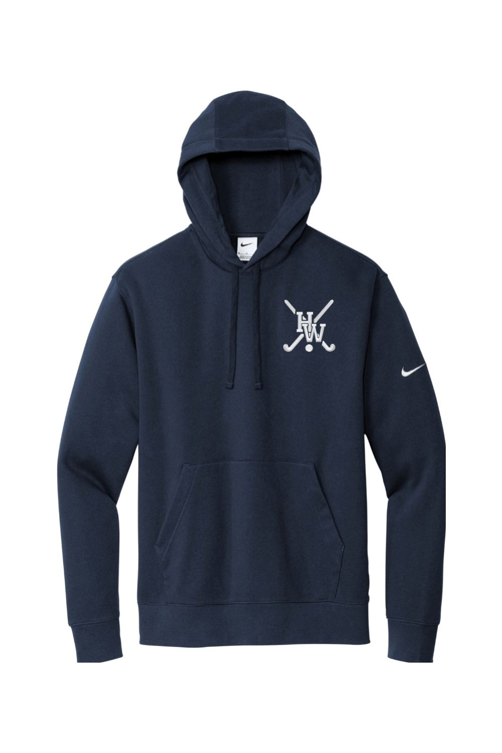 Hamilton-Wenham FH Embroidered Nike Club Fleece Sleeve Swoosh Pullover Hoodie