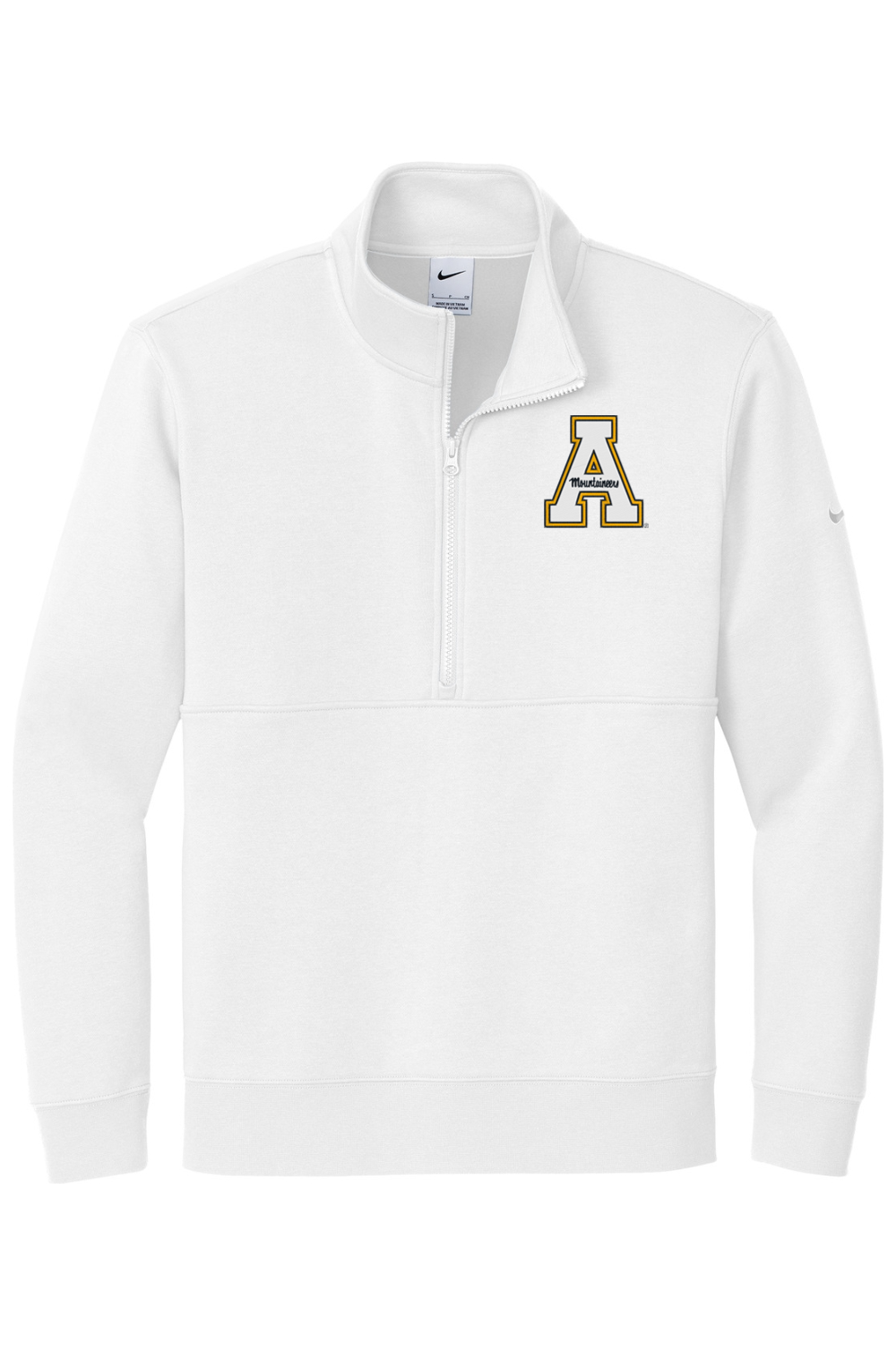 App State Lacrosse Embroidered Nike Club Fleece Sleeve Swoosh 1/2-Zip