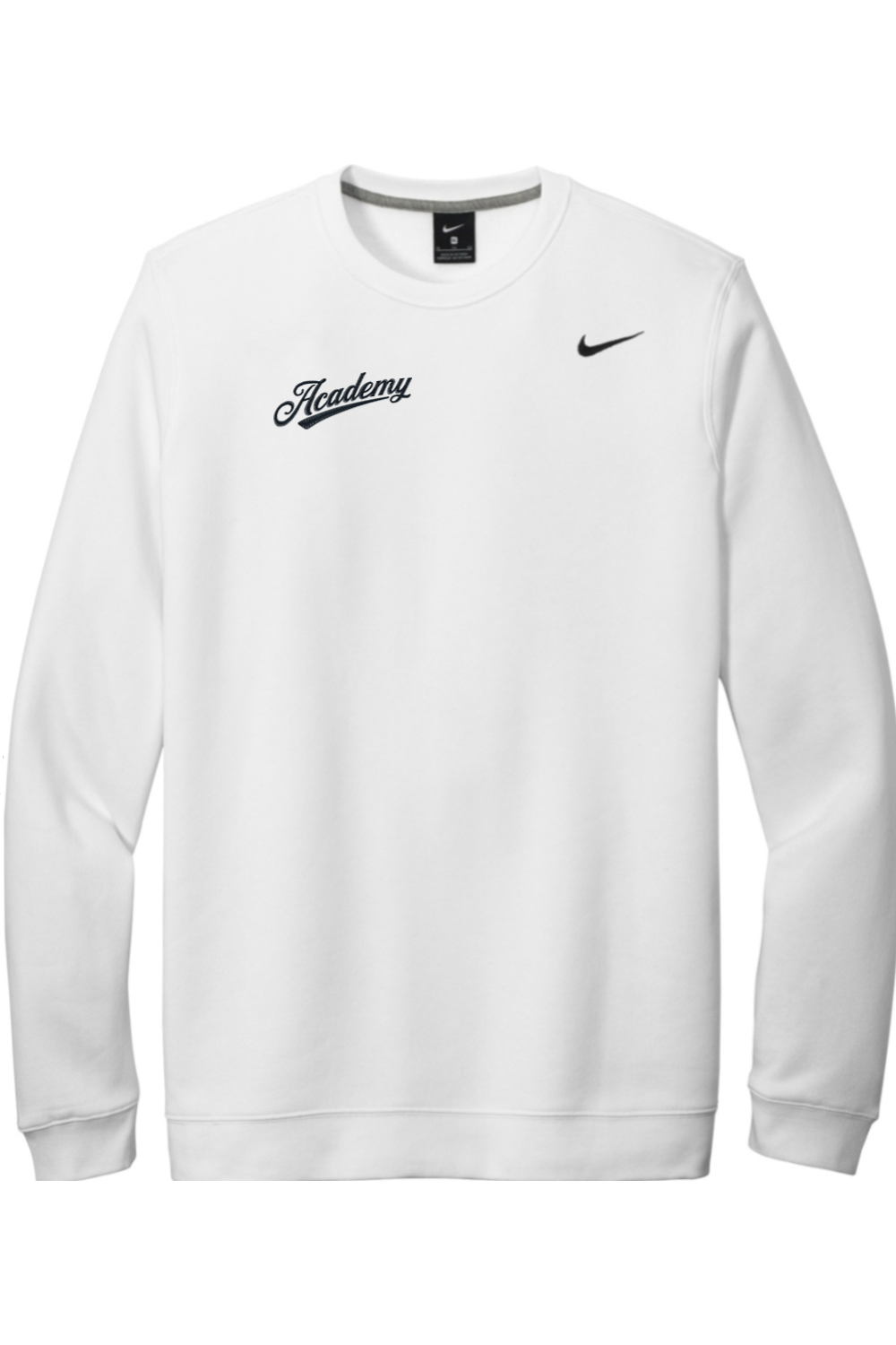 Academy Baseball Embroidered Nike Club Fleece Crew