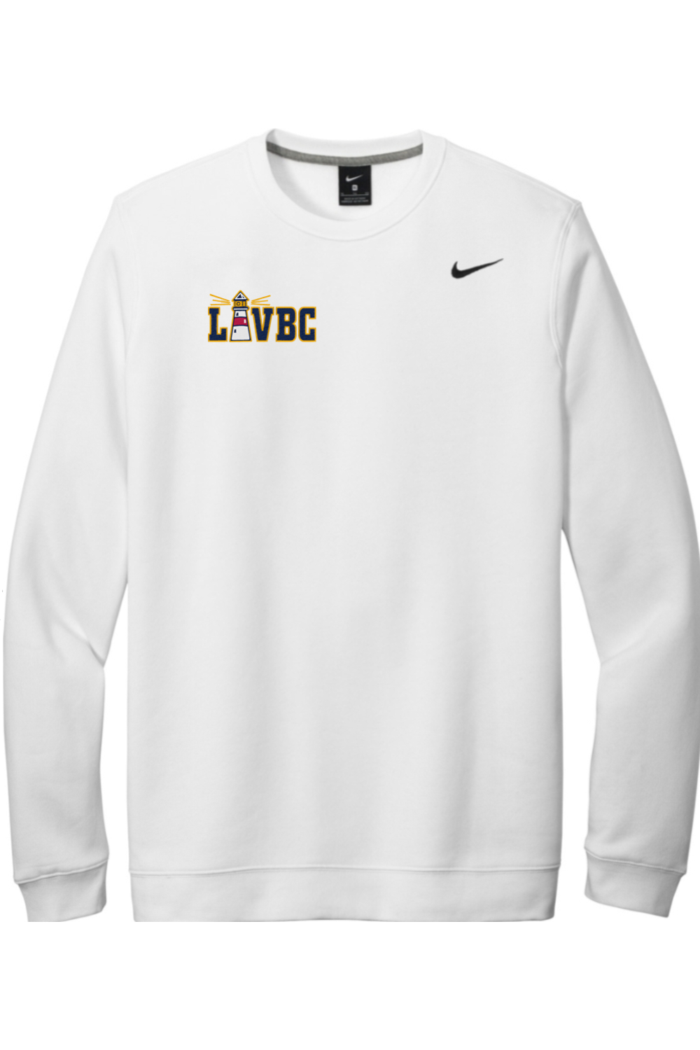 Long Island Volleyball Embroidered Nike Club Fleece Crew
