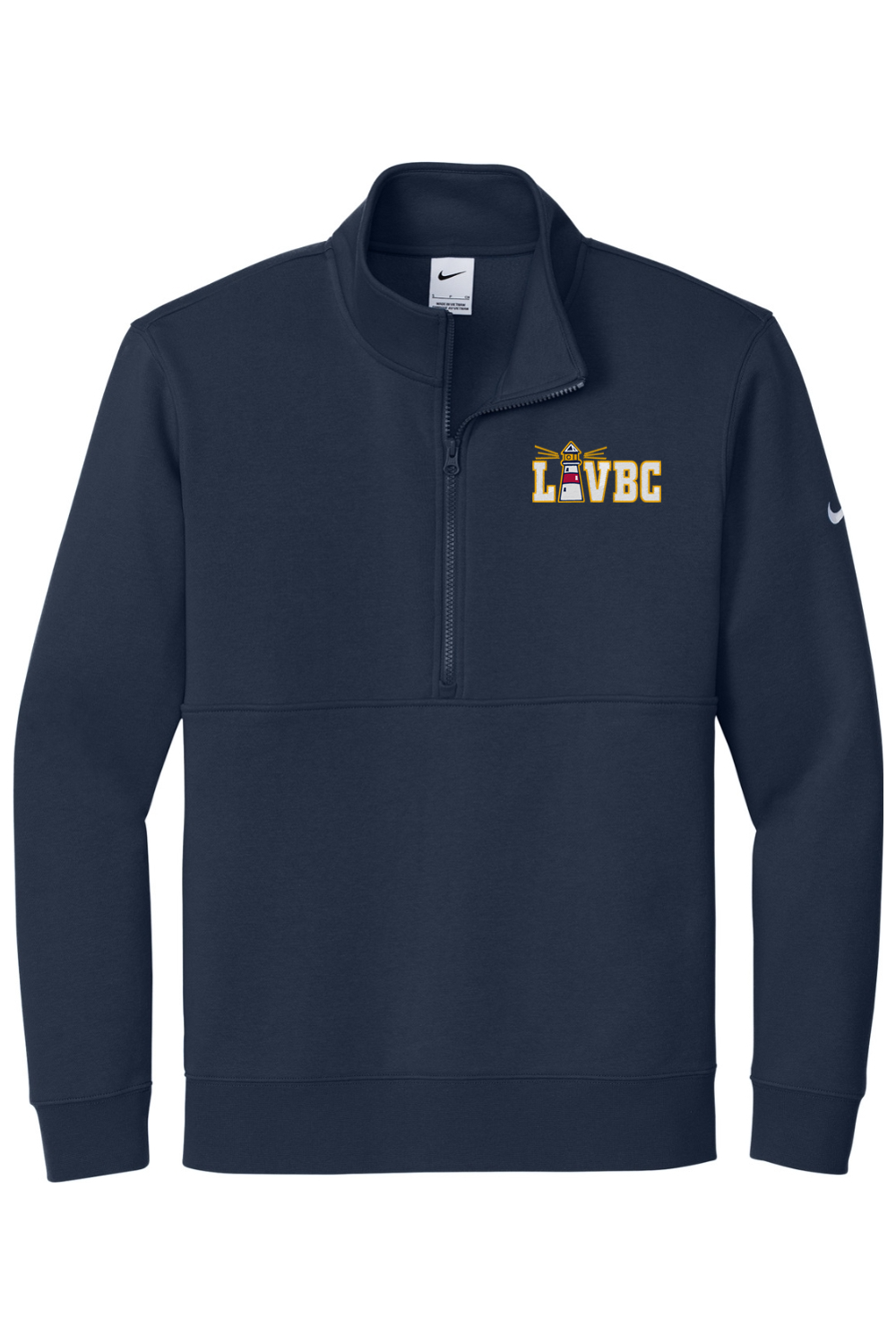 Long Island Volleyball Embroidered Nike Club Fleece Sleeve Swoosh 1/2-Zip