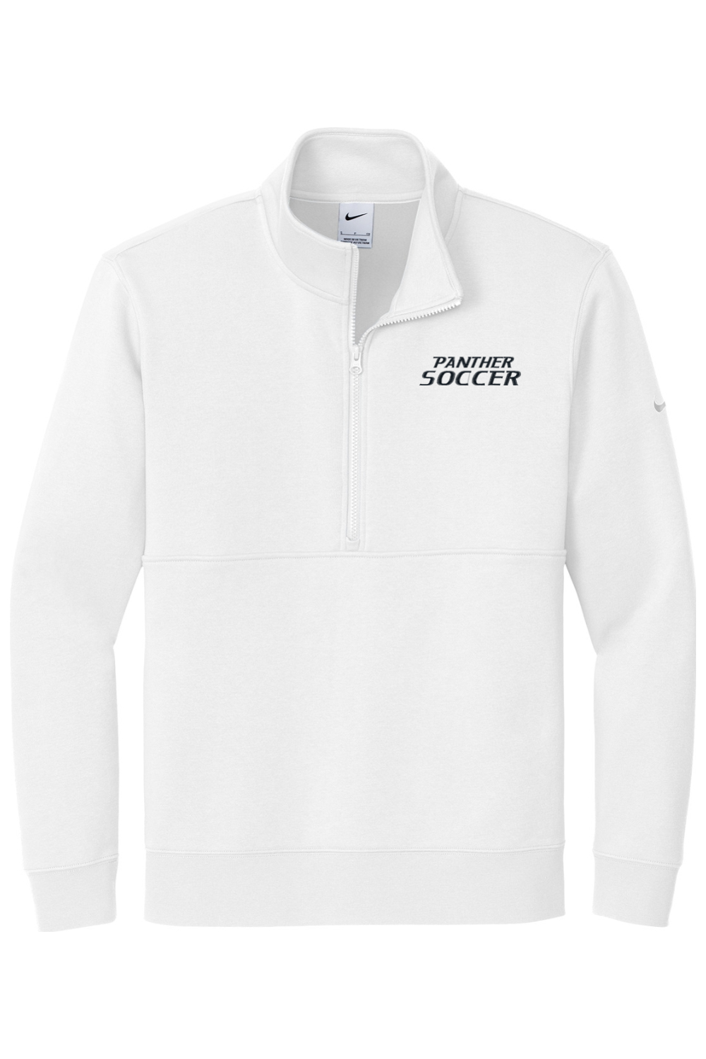 Panther Soccer Embroidered Nike Club Fleece Sleeve Swoosh 1/2-Zip