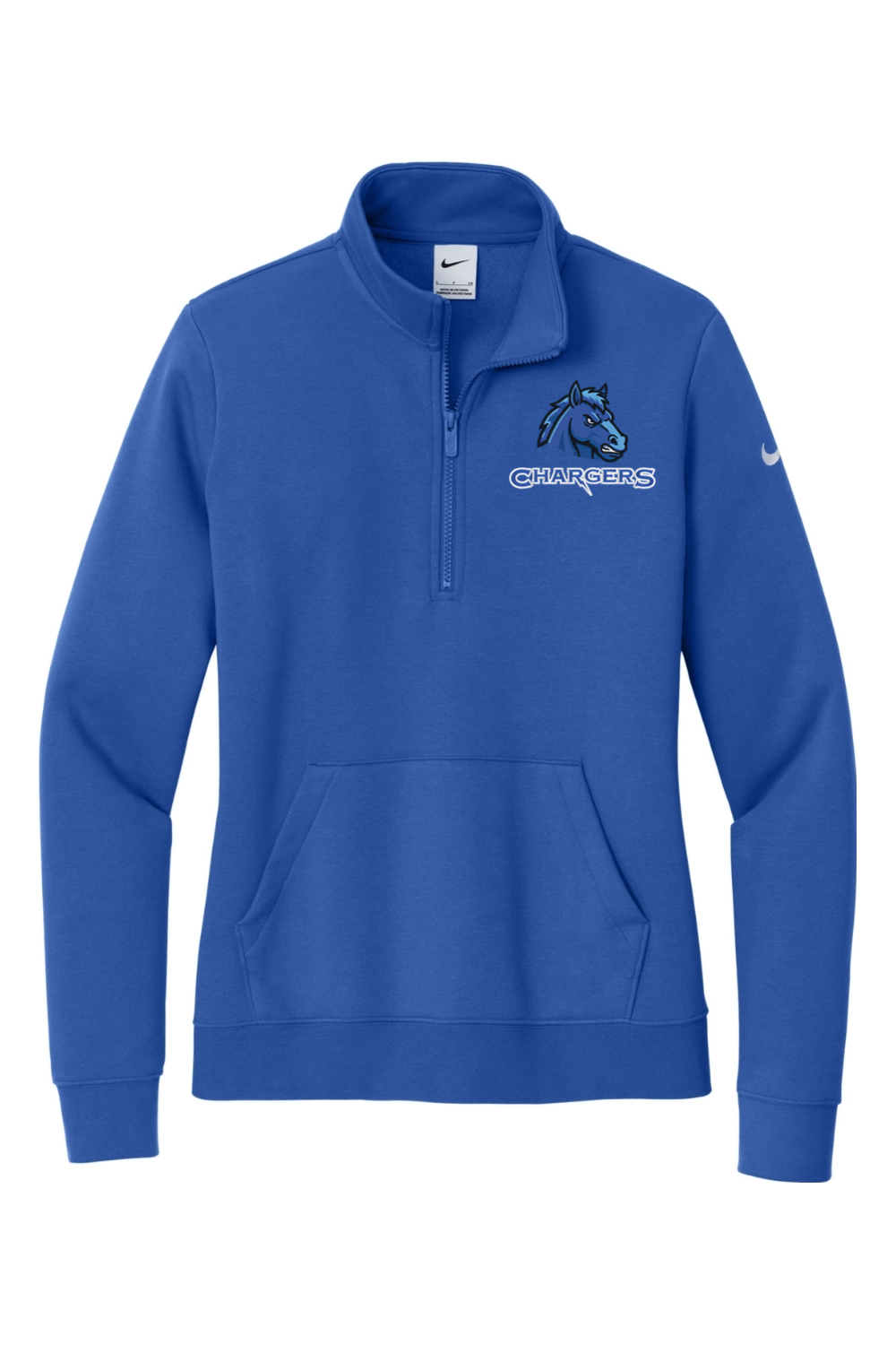 Texas Bay Area Embroidered Nike Ladies Club Fleece Sleeve Swoosh 1/2-Zip