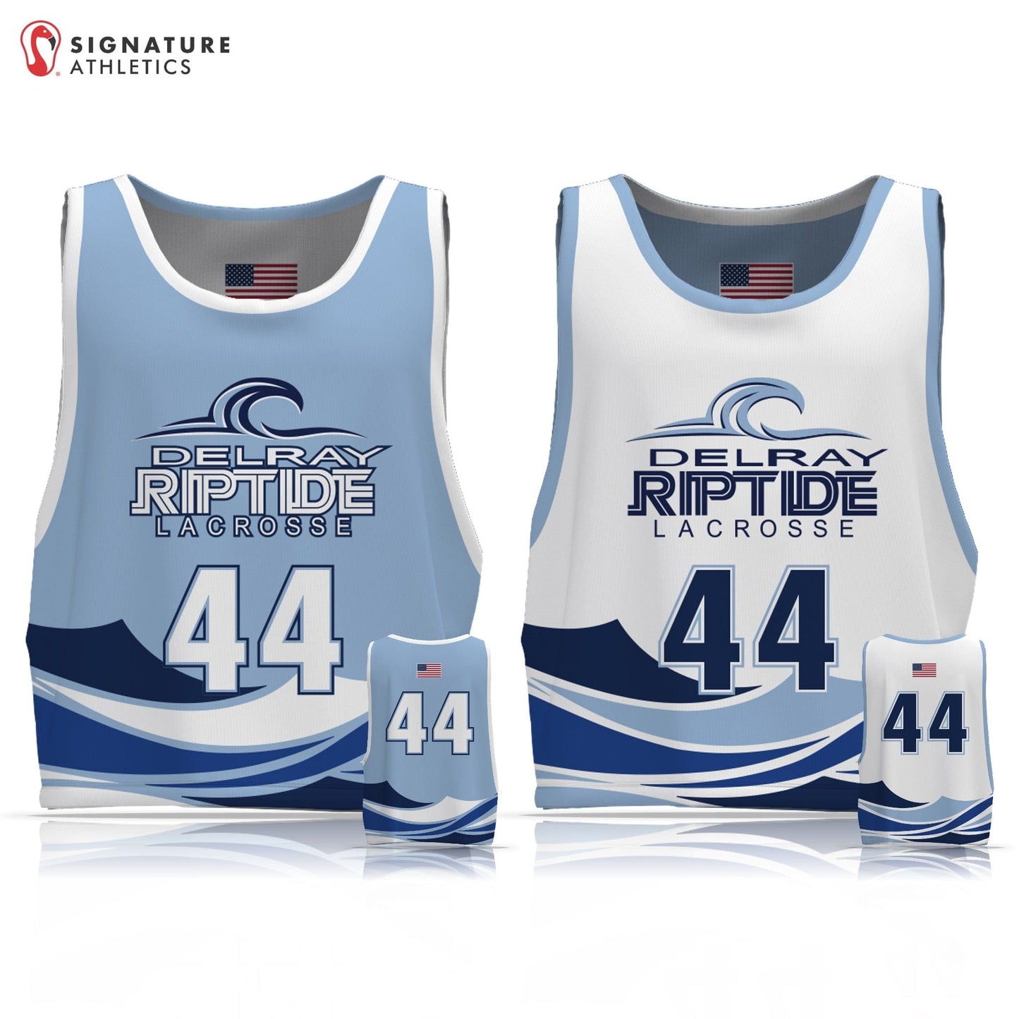 Delray Riptide Men's Reversible Player Game Pinnie Signature Lacrosse
