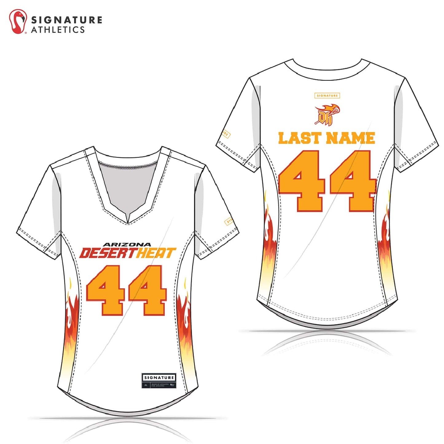 Desert Heat Women's Light College Game Jersey: Middle School Signature Lacrosse