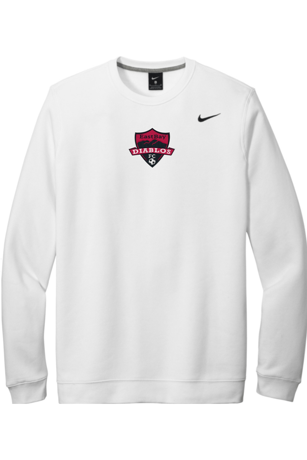 Diablos Futsal Embroidered Nike Club Fleece Crew Signature Lacrosse