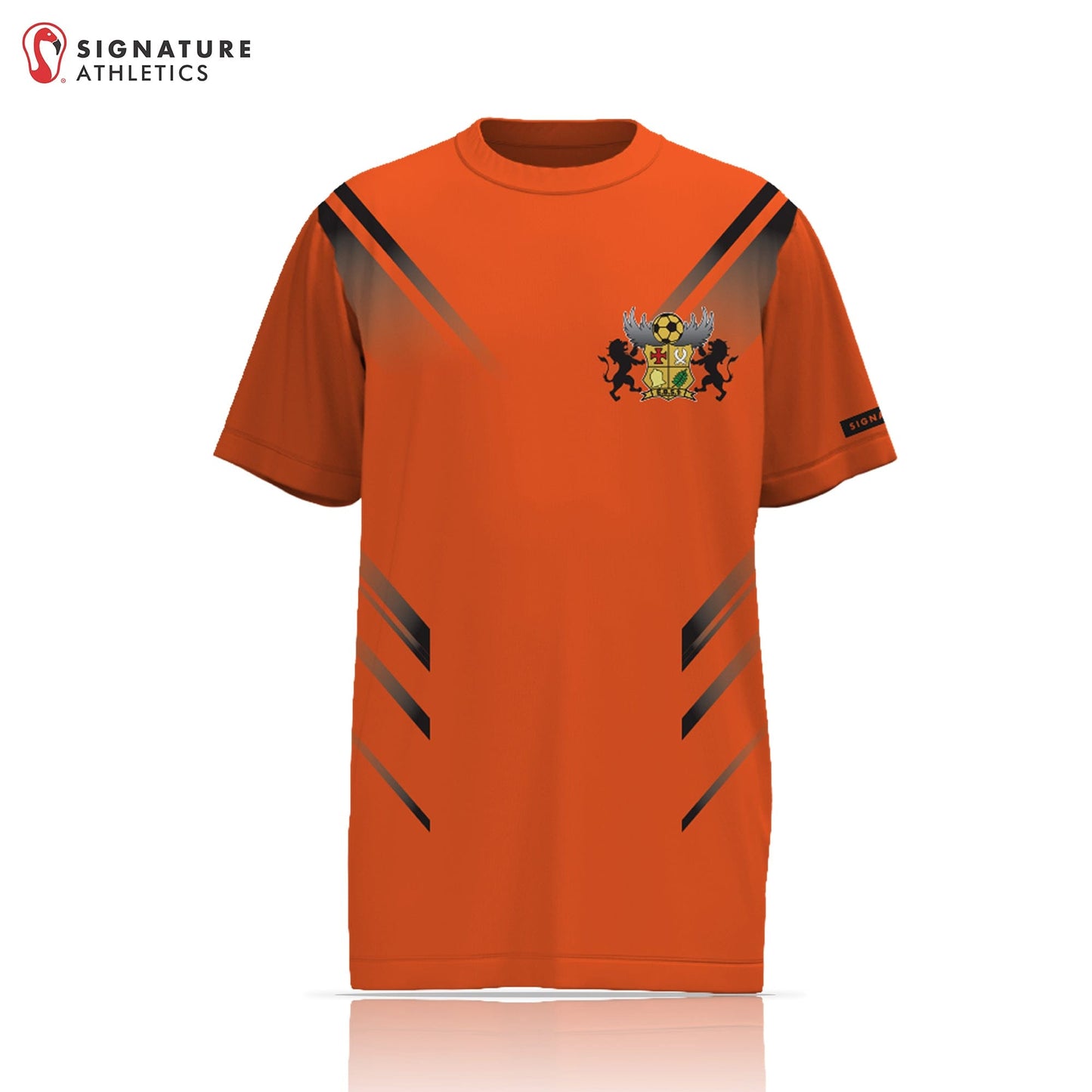 East Boston Soccer 1 Orange Short Sleeve Tech Tee: EBS1 Signature Lacrosse
