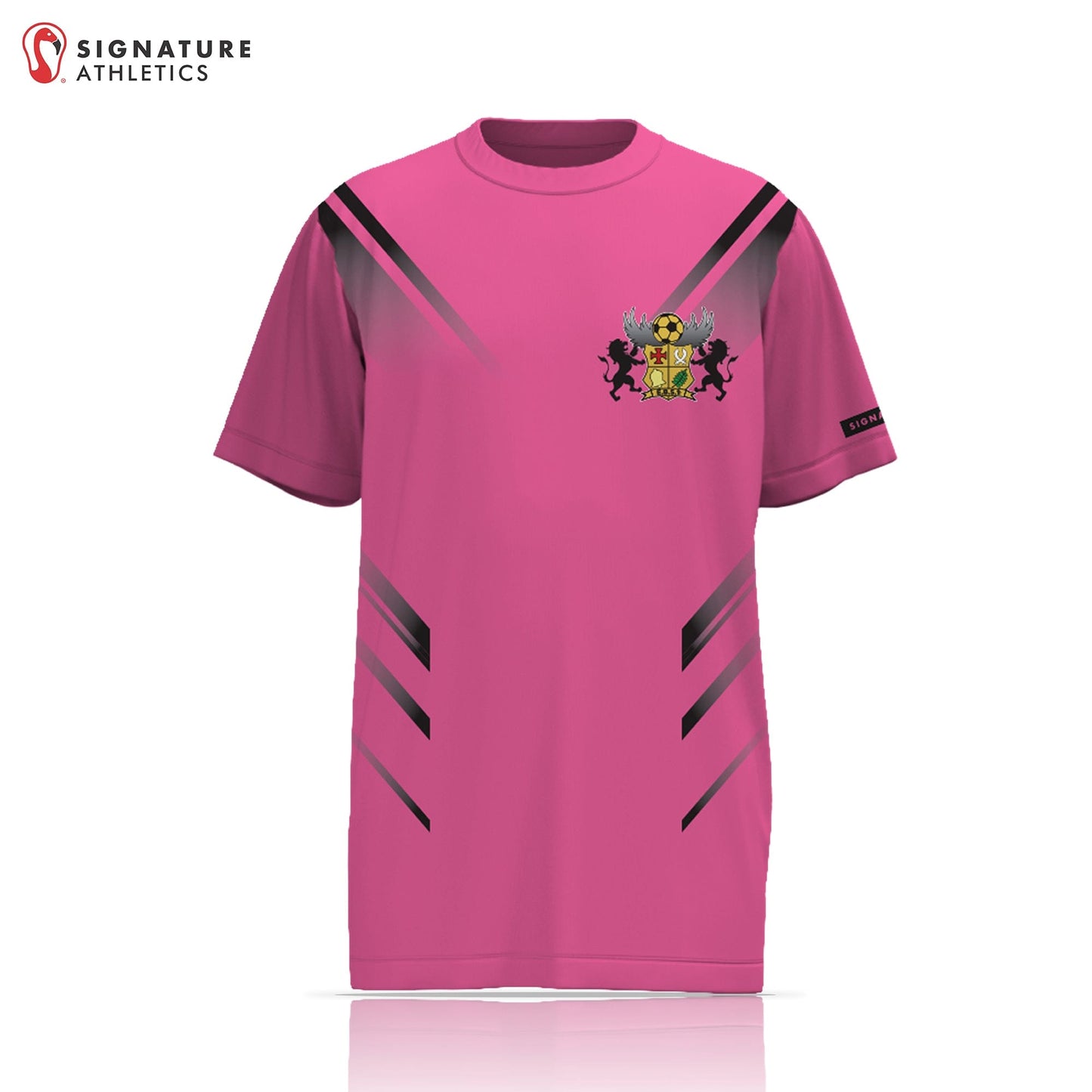 East Boston Soccer 1 Pink Short Sleeve Tech Tee: EBS1 Signature Lacrosse