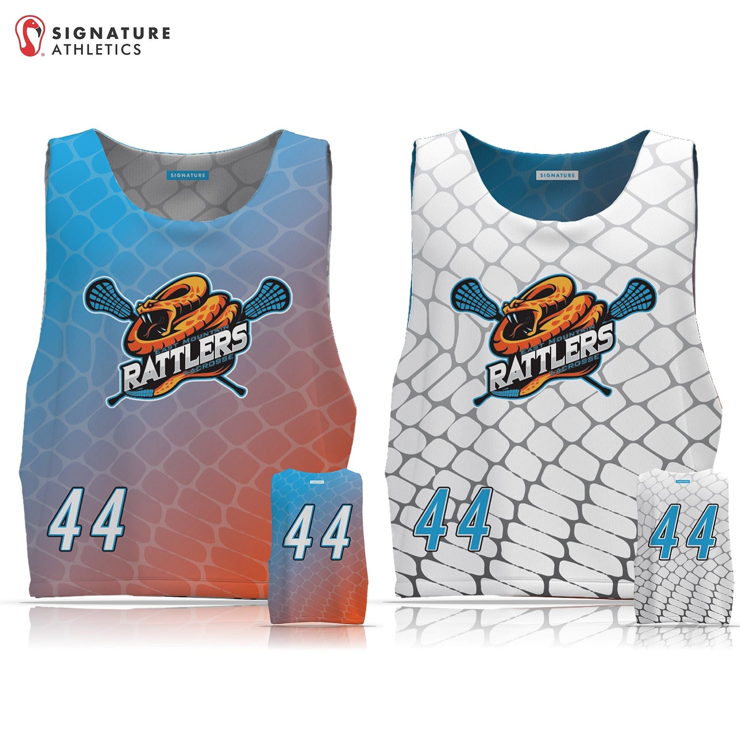 East Mountain Rattlers Men's Player Reversible Pinnie: U10 Signature Lacrosse