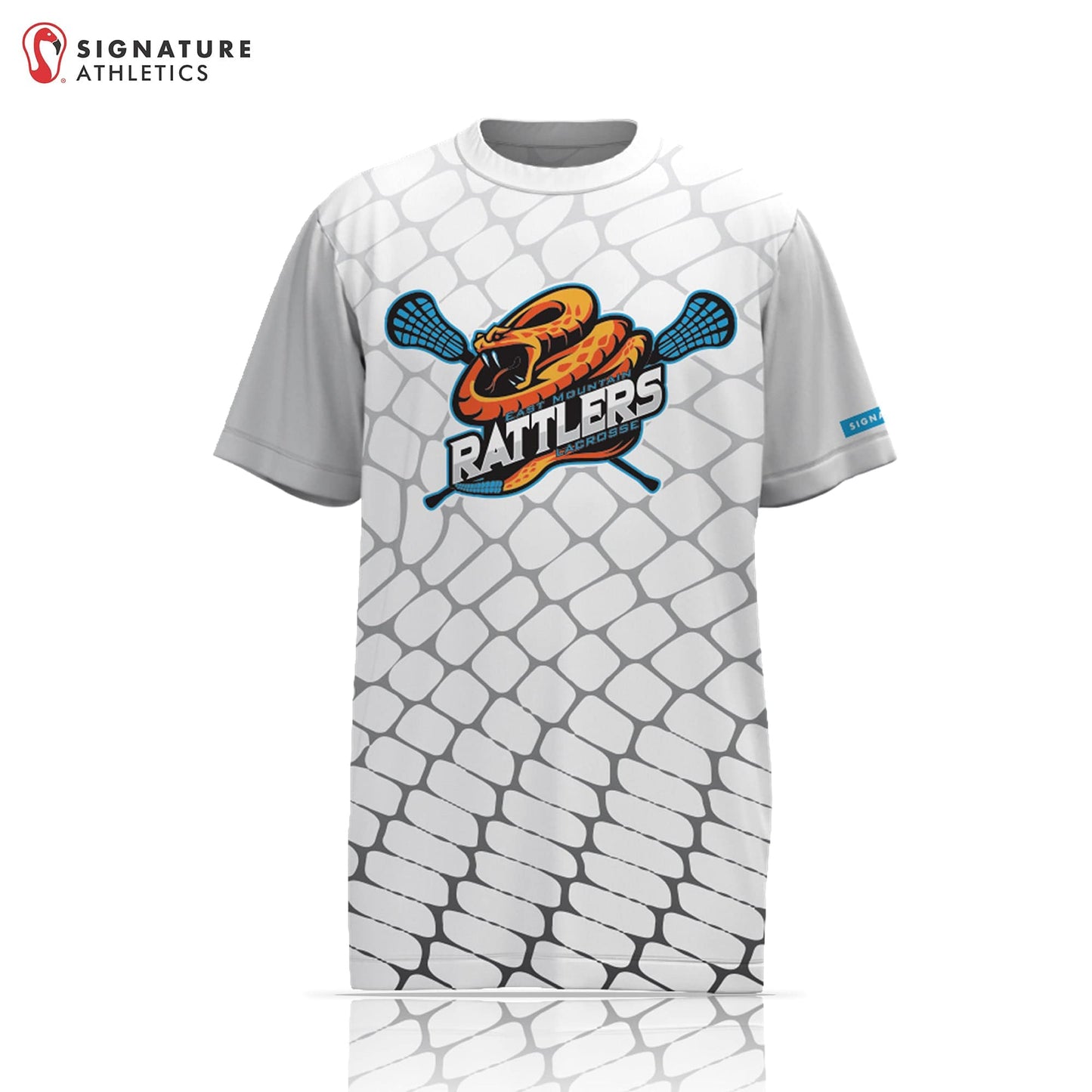 East Mountain Rattlers Men's Short Sleeve Tech Tee: Highschool Signature Lacrosse