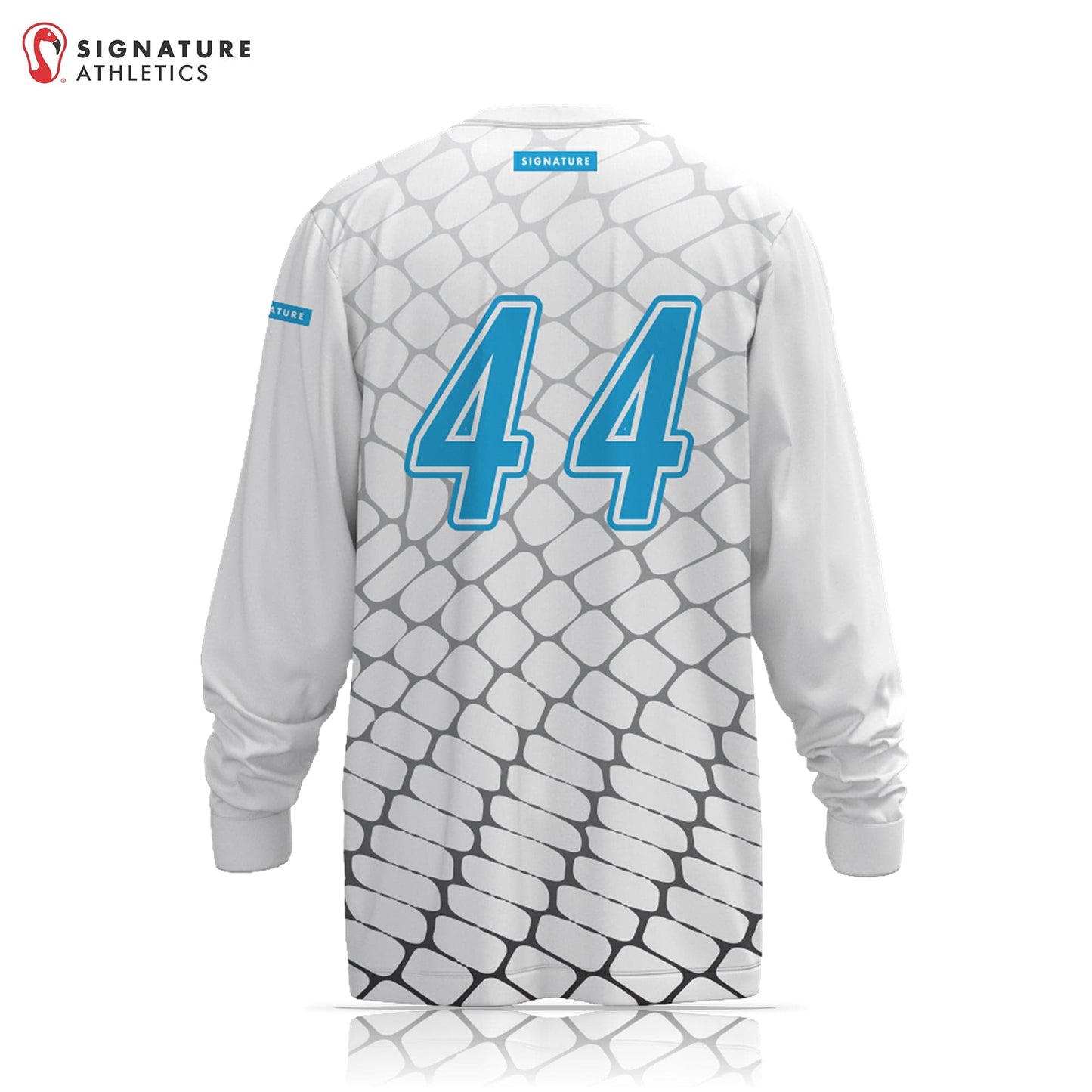East Mountain Rattlers Men's White Long Sleeve Tech Tee Signature Lacrosse