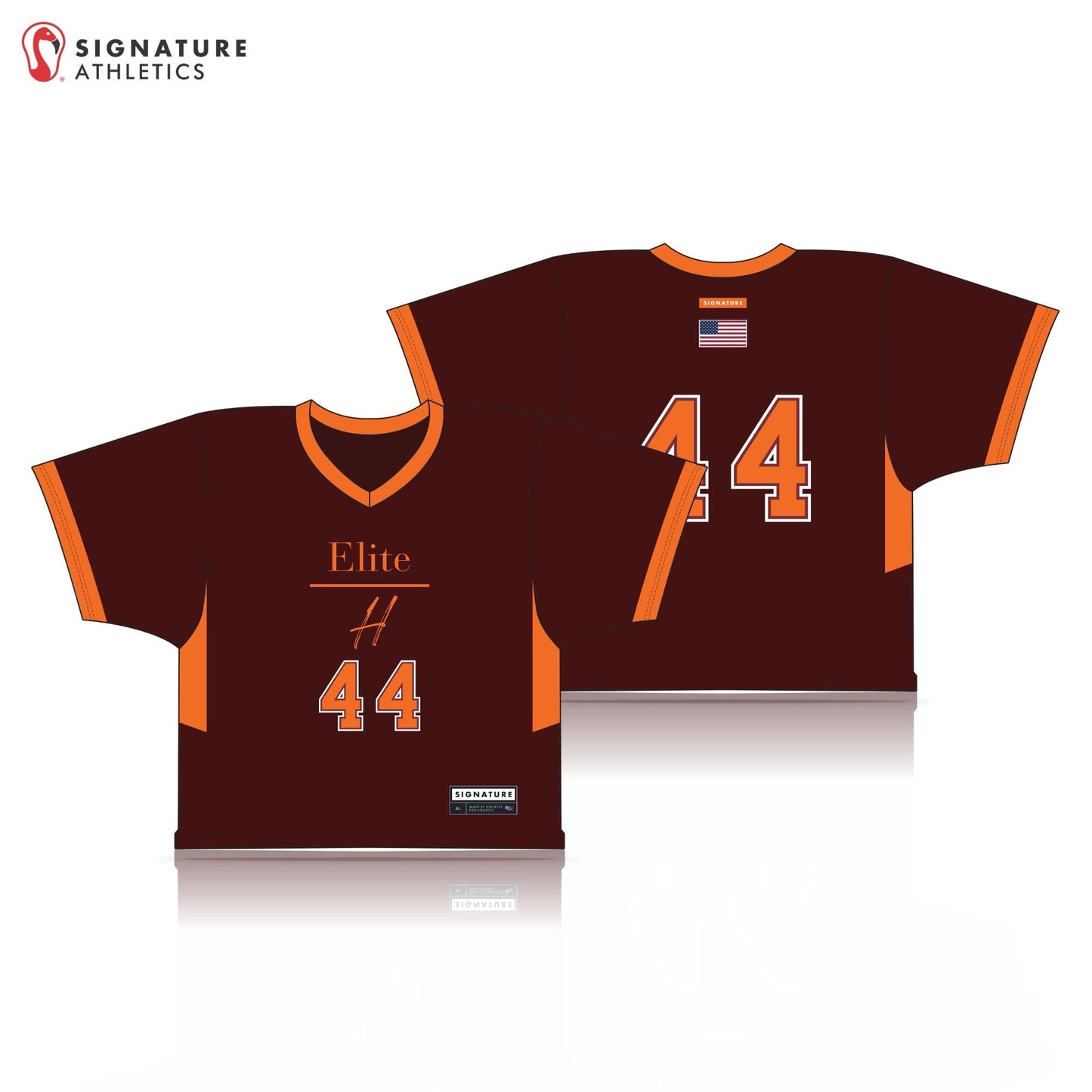 Elite H Field Hockey Men's Player College Maroon Jersey Signature Lacrosse