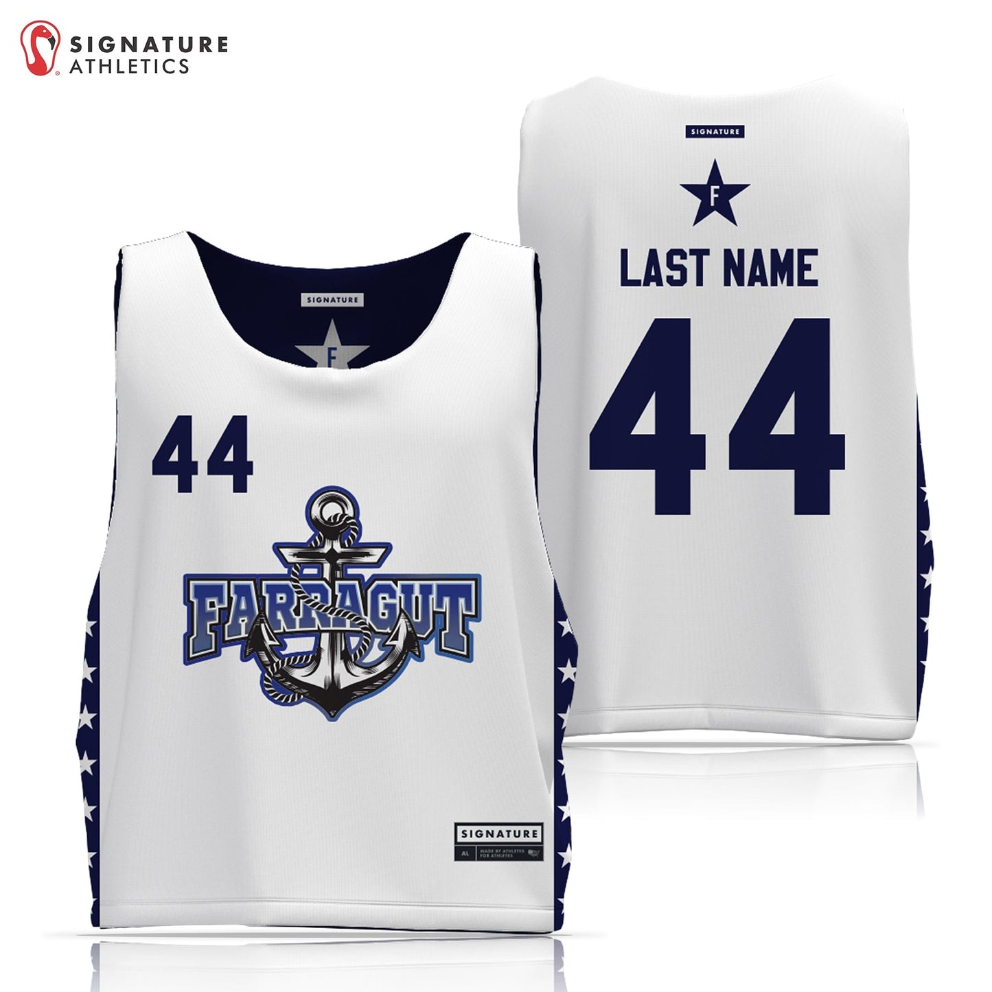 Farragut Youth Lacrosse Men's Reversible Pinnie Signature Lacrosse