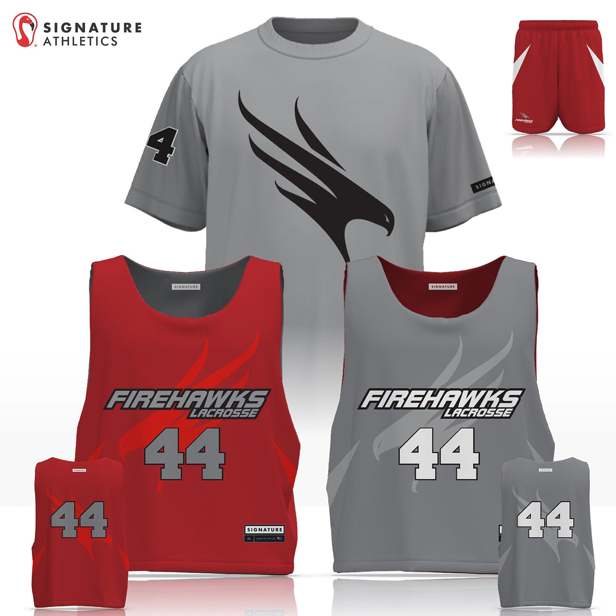 Firehawks Lacrosse Men's 3 Piece Game Package: 10U Signature Lacrosse