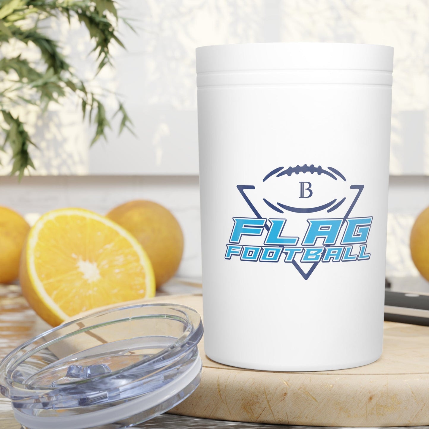 Flag Football Vacuum Insulated Tumbler, 11 oz Signature Lacrosse