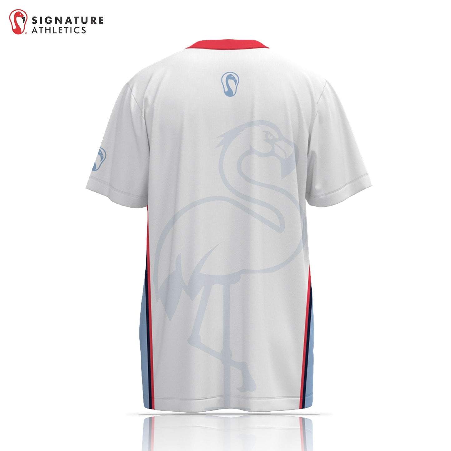 Flamingos Lacrosse Club Men's White Short Sleeve Tech Tee Signature Lacrosse