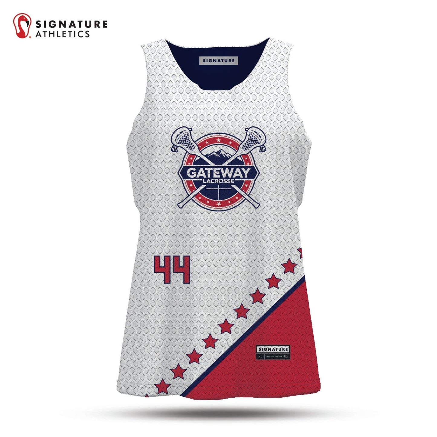 Gateway Lacrosse League Women's Basic Tournament Pinnie: Girls Grades 7/8/9 Signature Lacrosse