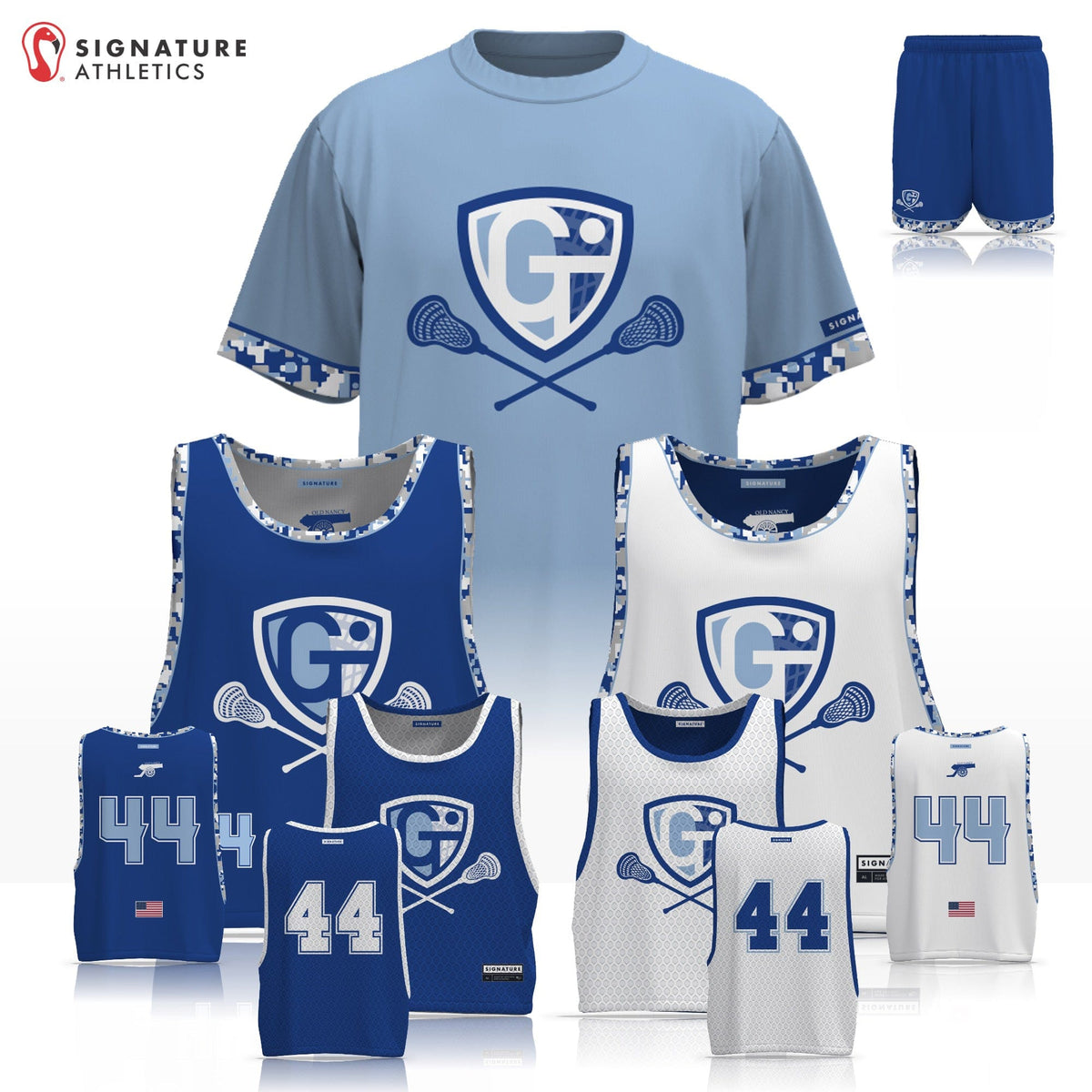 Georgetown-Triton Youth Lacrosse Men's 4 Piece Player Game Package: 1-2 Signature Lacrosse