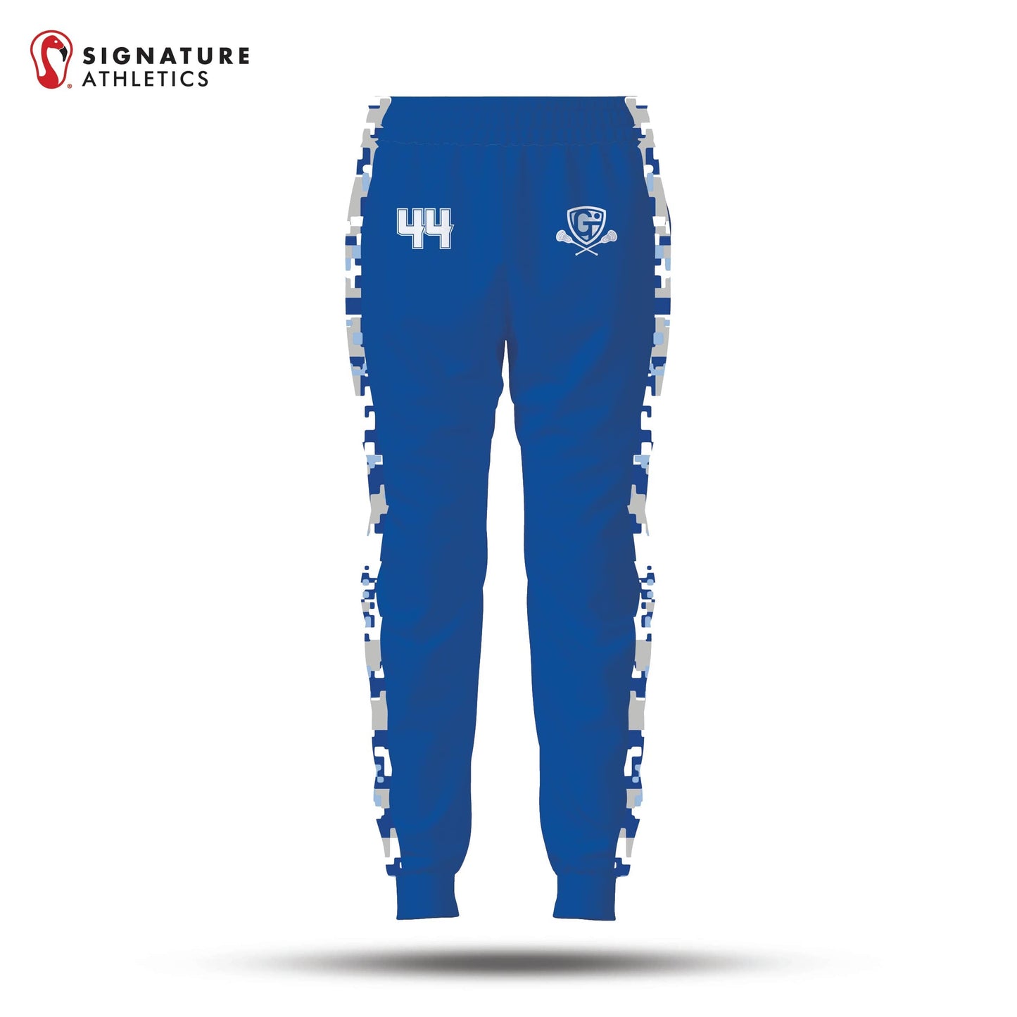 Georgetown Triton Youth Lacrosse Men's Pro Lightweight Dye Sub Joggers: Georgetown Triton Signature Lacrosse