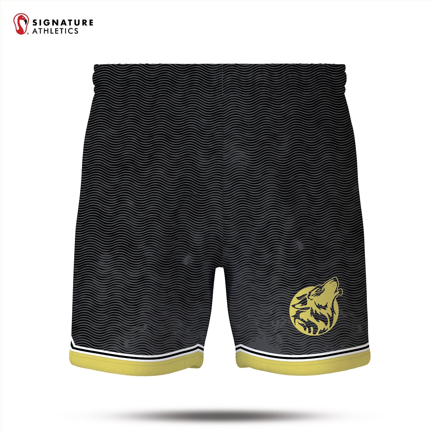 Golden Wolves Boy's Game Shorts: U10 Black Signature Lacrosse