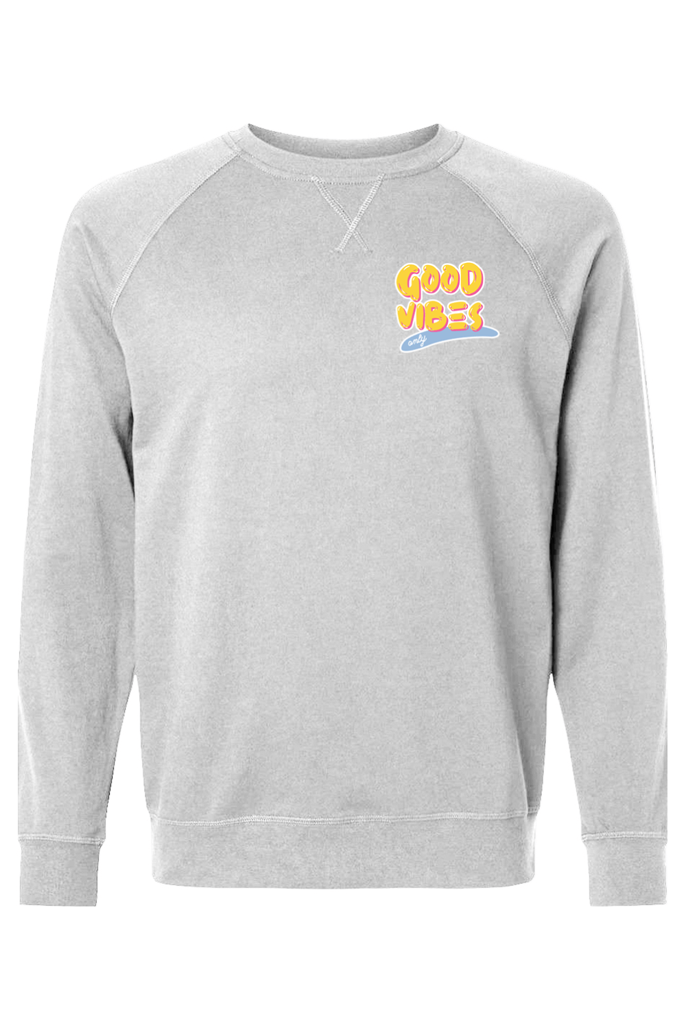 Good Vibes Only LC Adult Heavyweight Raglan Long Sleeve Signature Lacrosse