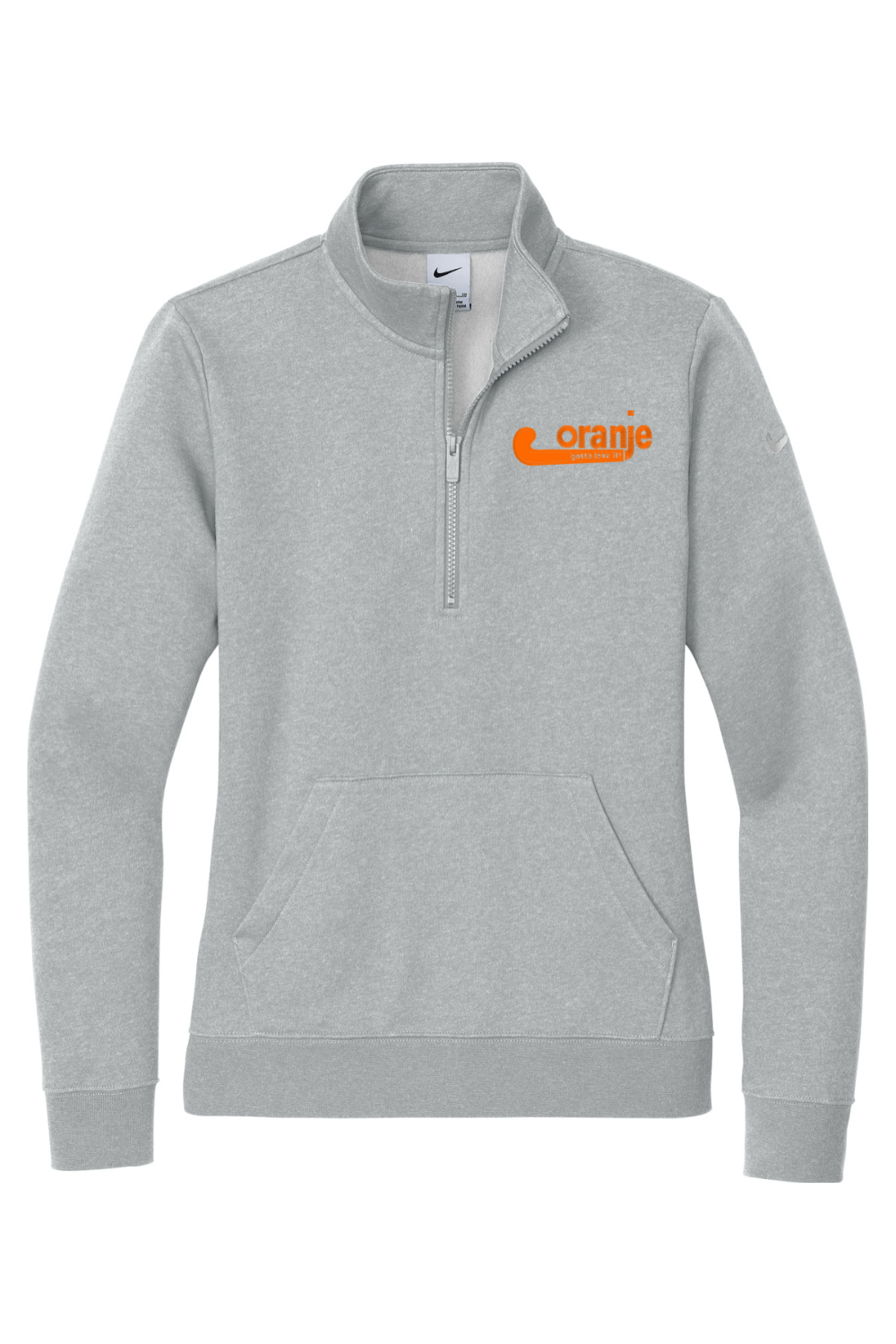 Gottaloveit Orange FH Women's Club Fleece Sleeve Swoosh 1/2-Zip Signature Lacrosse
