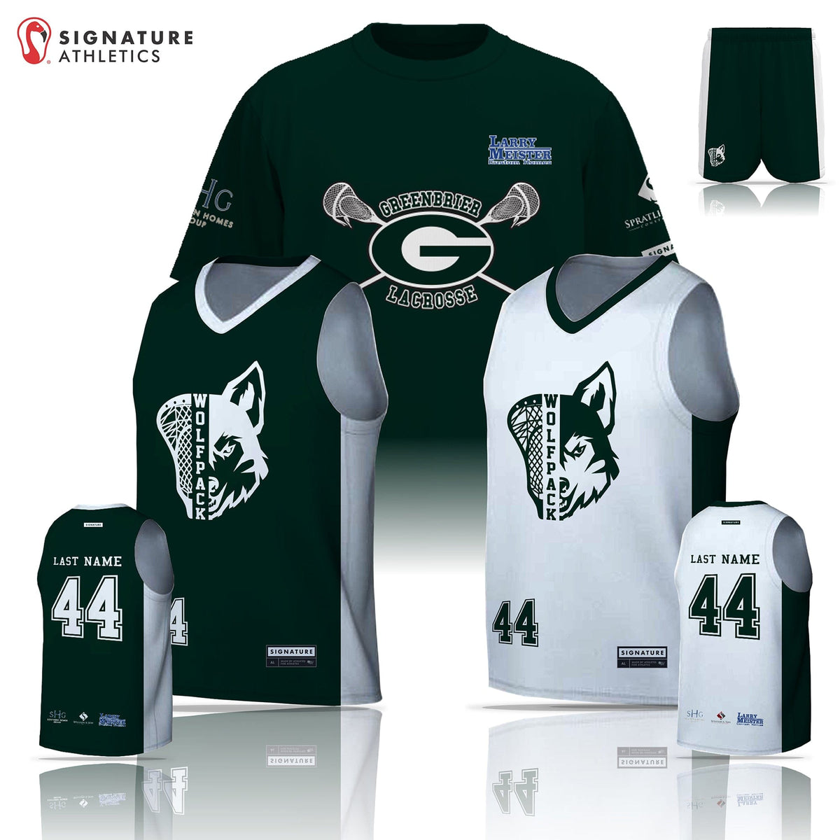 Greenbrier Lacrosse Men's 3 Piece Player Game Package: 5th Grade/6th Grade Signature Lacrosse