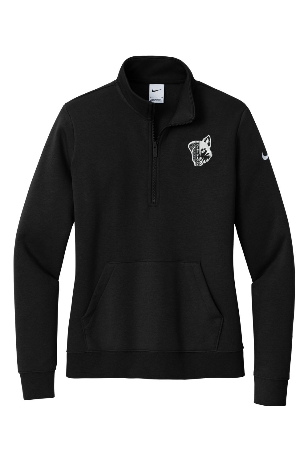 Greenbrier Lacrosse Nike Ladies Club Fleece Sleeve Swoosh 1/2-Zip Signature Lacrosse