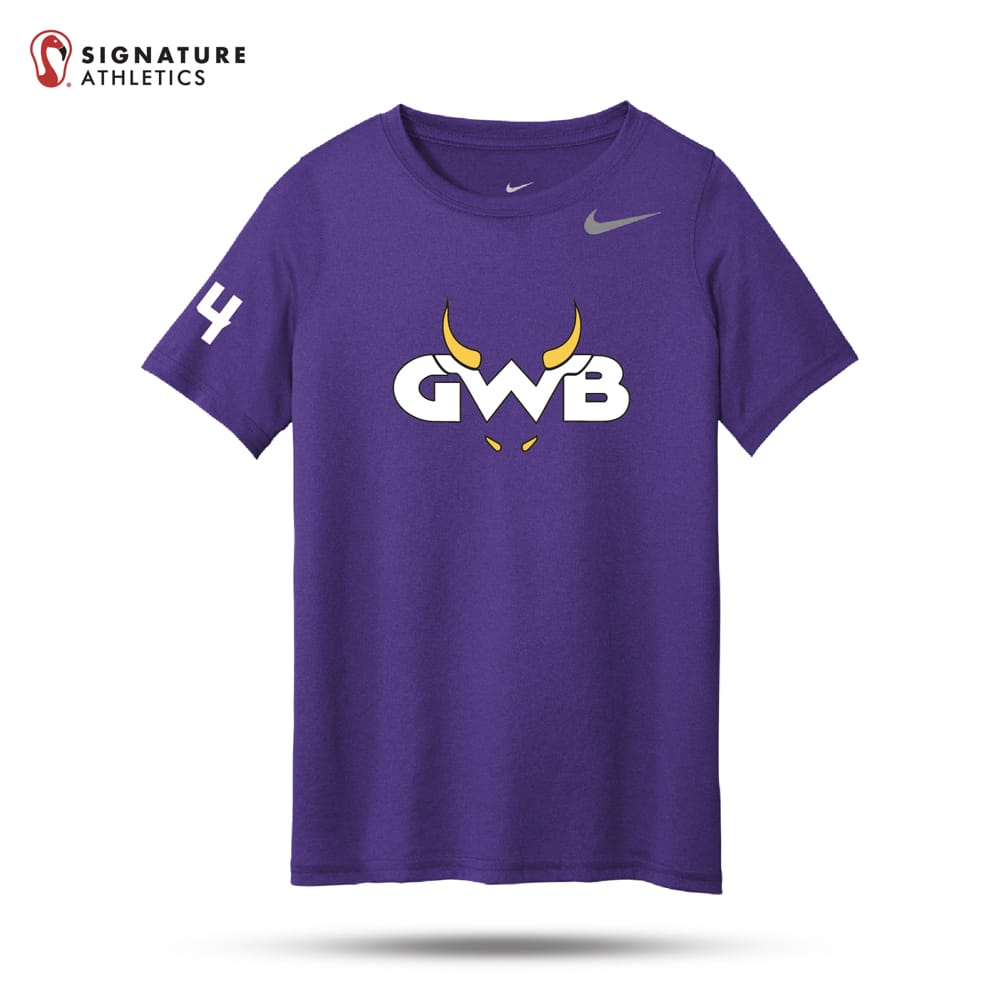 GWB Purple Youth Nike rLegend Tee Signature Lacrosse