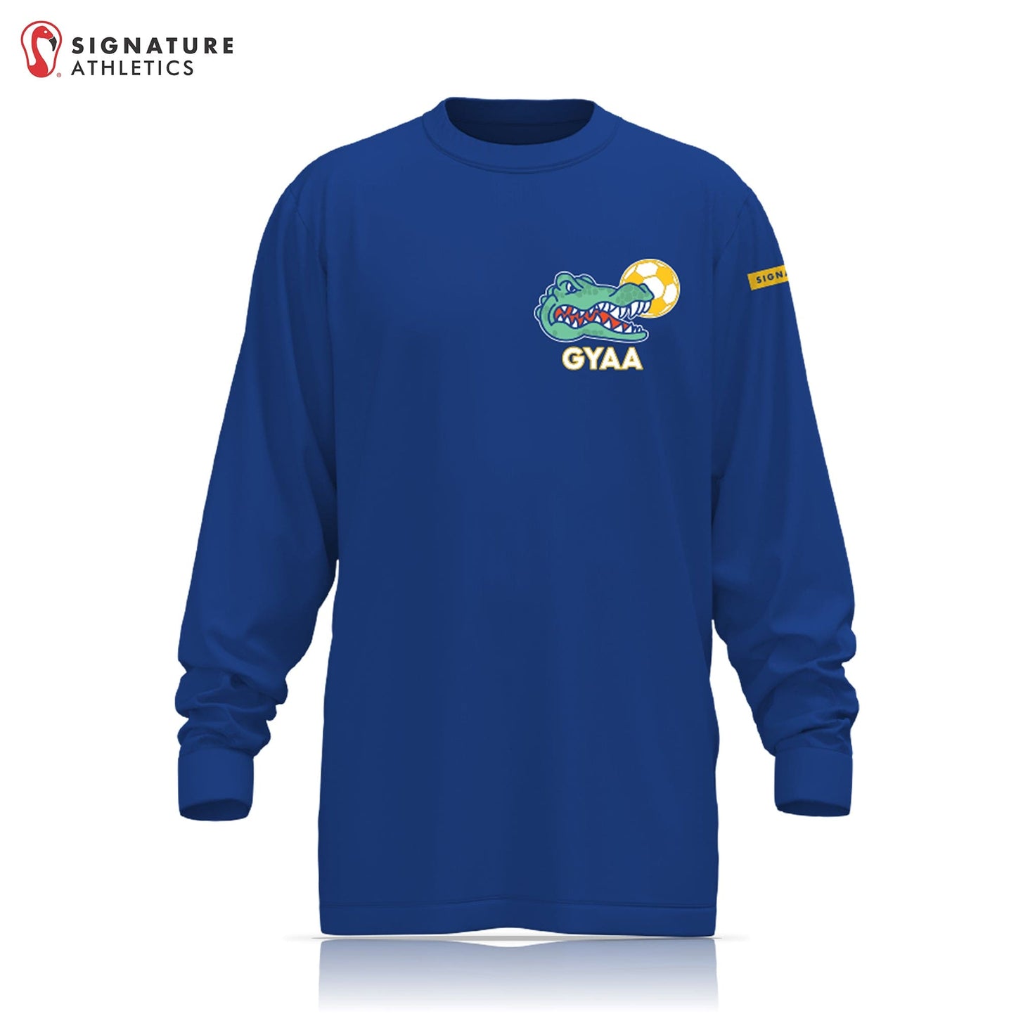 GYAA Goalie Long Sleeve Tech Tee: U12 Signature Lacrosse