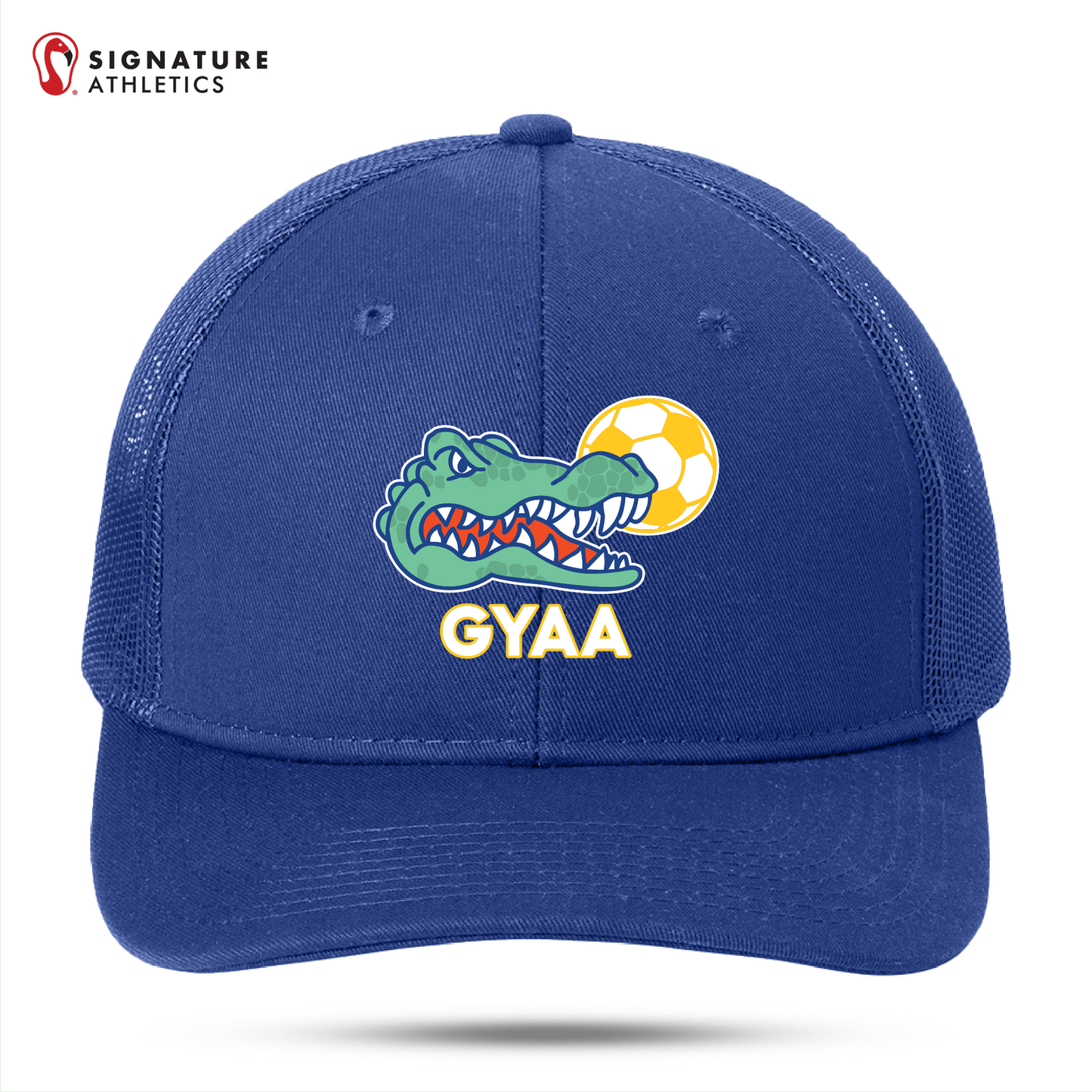 GYAA Men's Blue Port Authority Snapback Trucker Hat: GYAA Signature Lacrosse