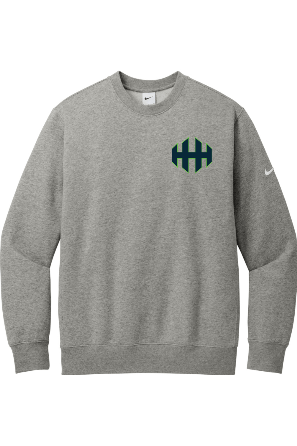 HHH Lax Nike Club Fleece Sleeve Swoosh Crew Signature Lacrosse